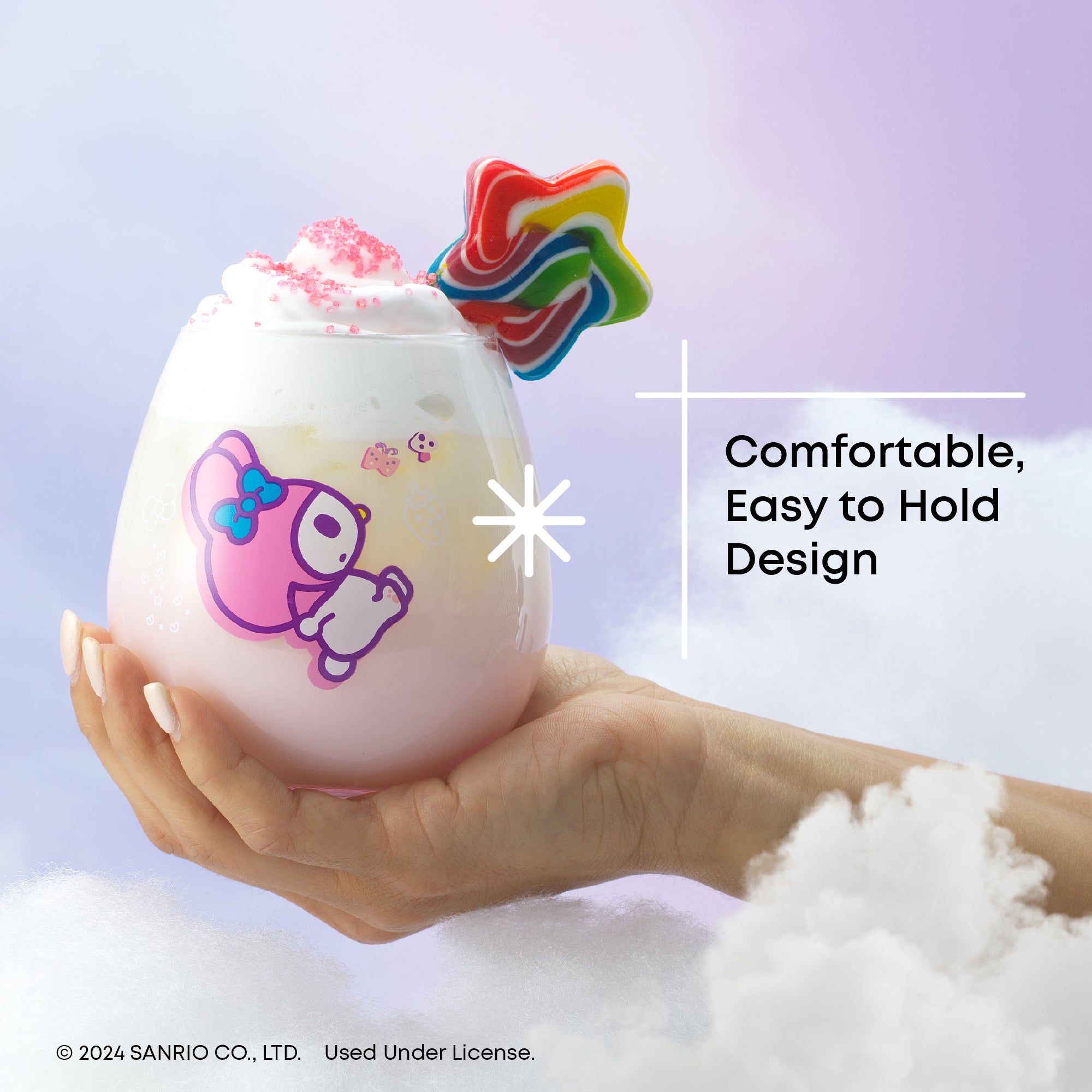 joyjolt-hello-kitty-and-friends-above-the-clouds-stemless-drinking-glasses-set-o image 5