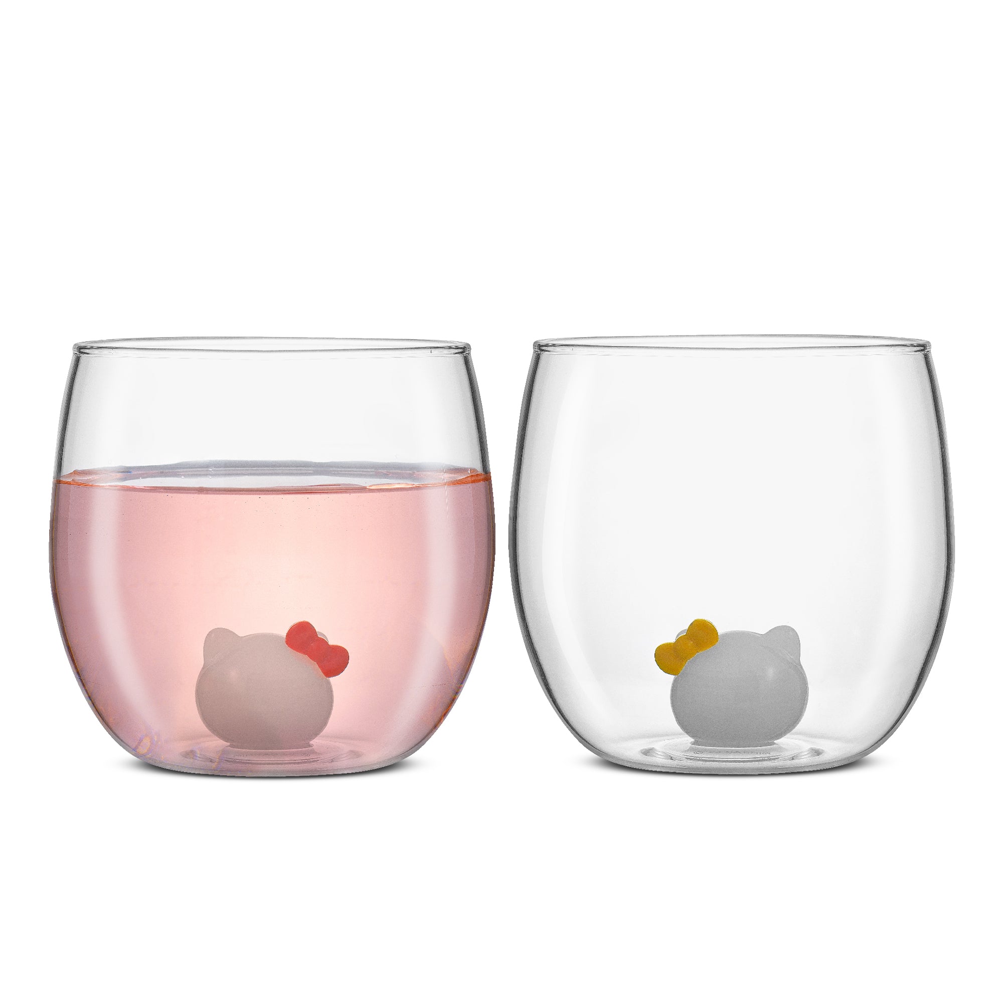 joyjolt-hello-kitty-and-mimmy-3d-surprise-short-drinking-glasses-set-of-2 image 1