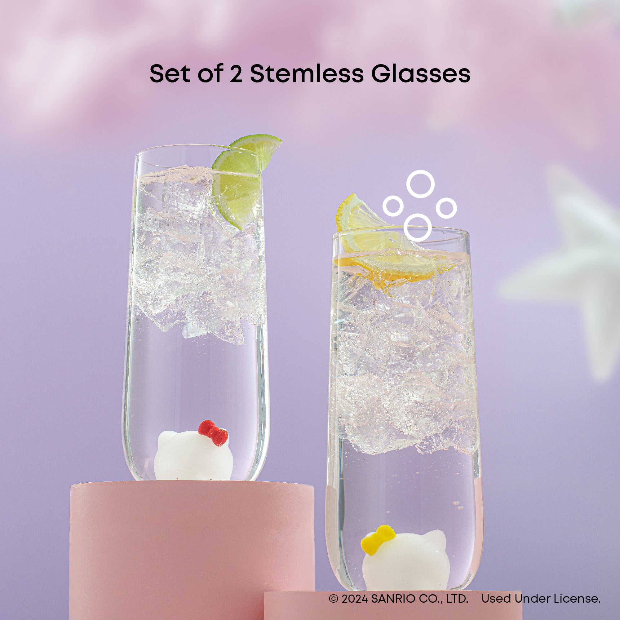 joyjolt-hello-kitty-mimmy-3d-icon-tall-drinking-glasses-set-of-2 image 3