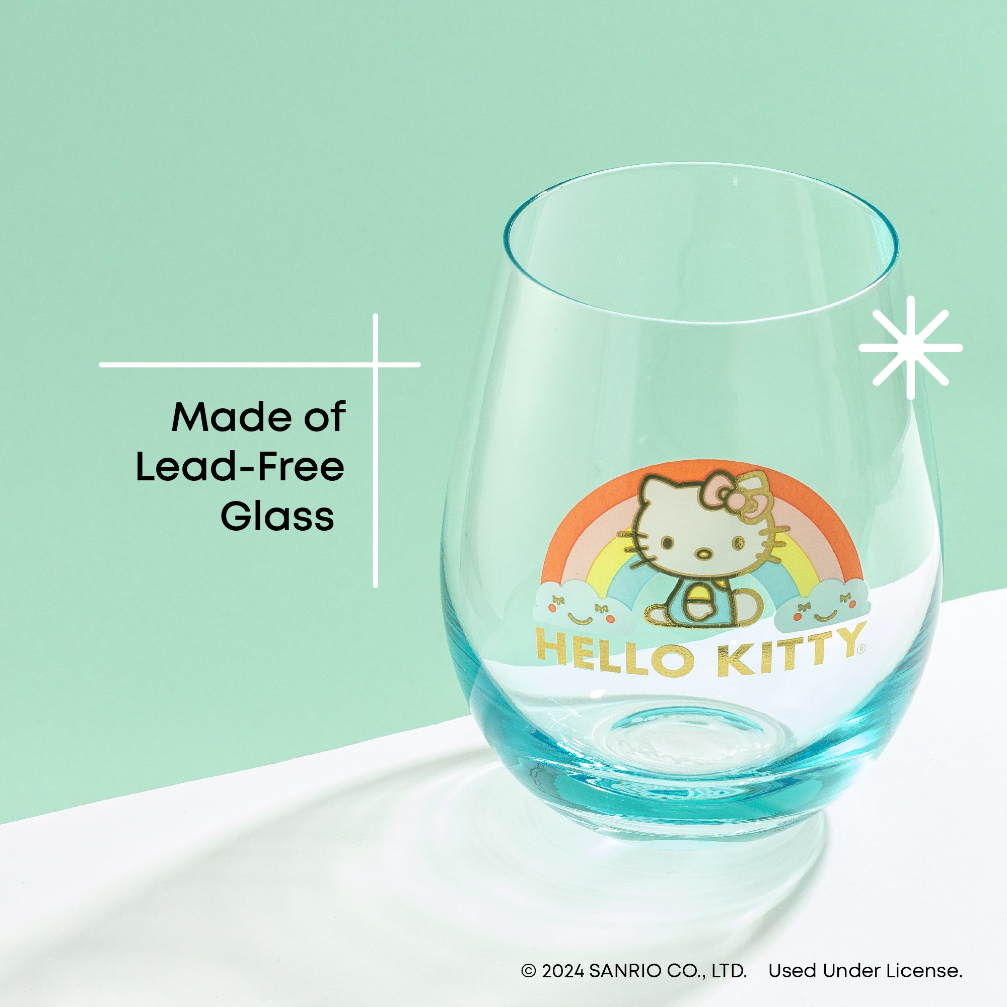 joyjolt-x-hello-kitty-sweet-rainbow-stemless-drinking-glasses-set-of-4 image 4