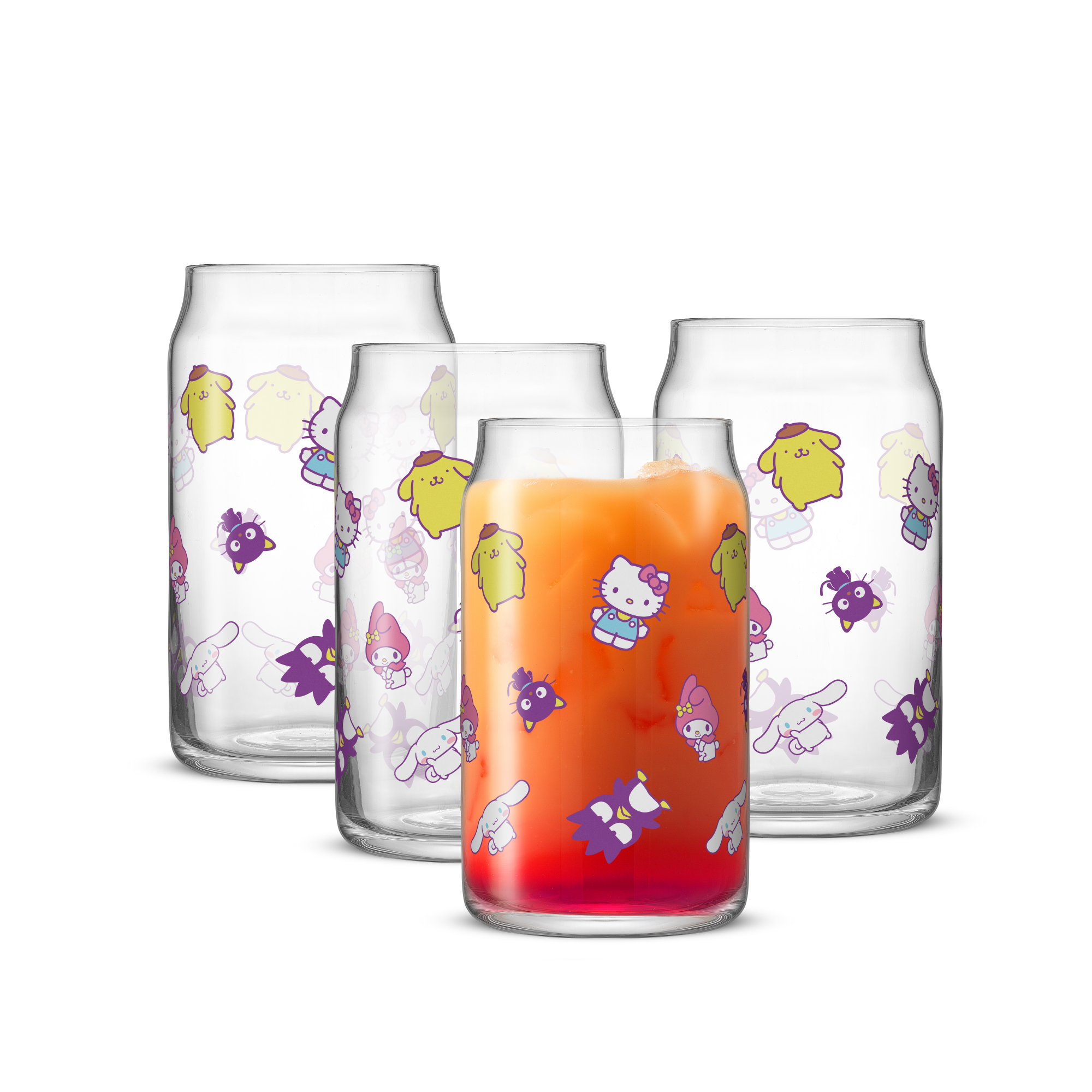 joyjolt-hello-kitty-friends-daydream-tumbler-glasses-set-of-4 image 1
