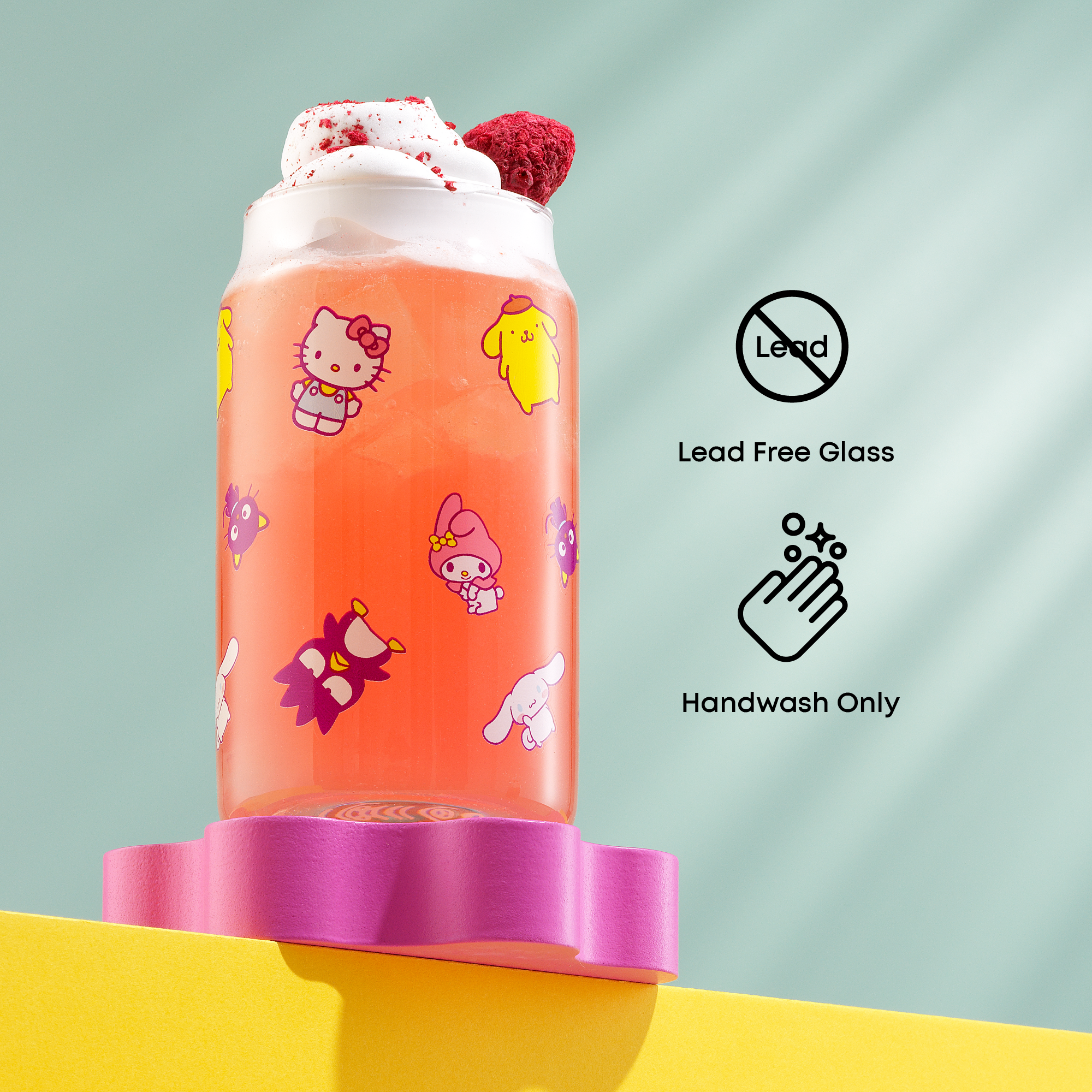 joyjolt-hello-kitty-friends-daydream-tumbler-glasses-set-of-4 image 3