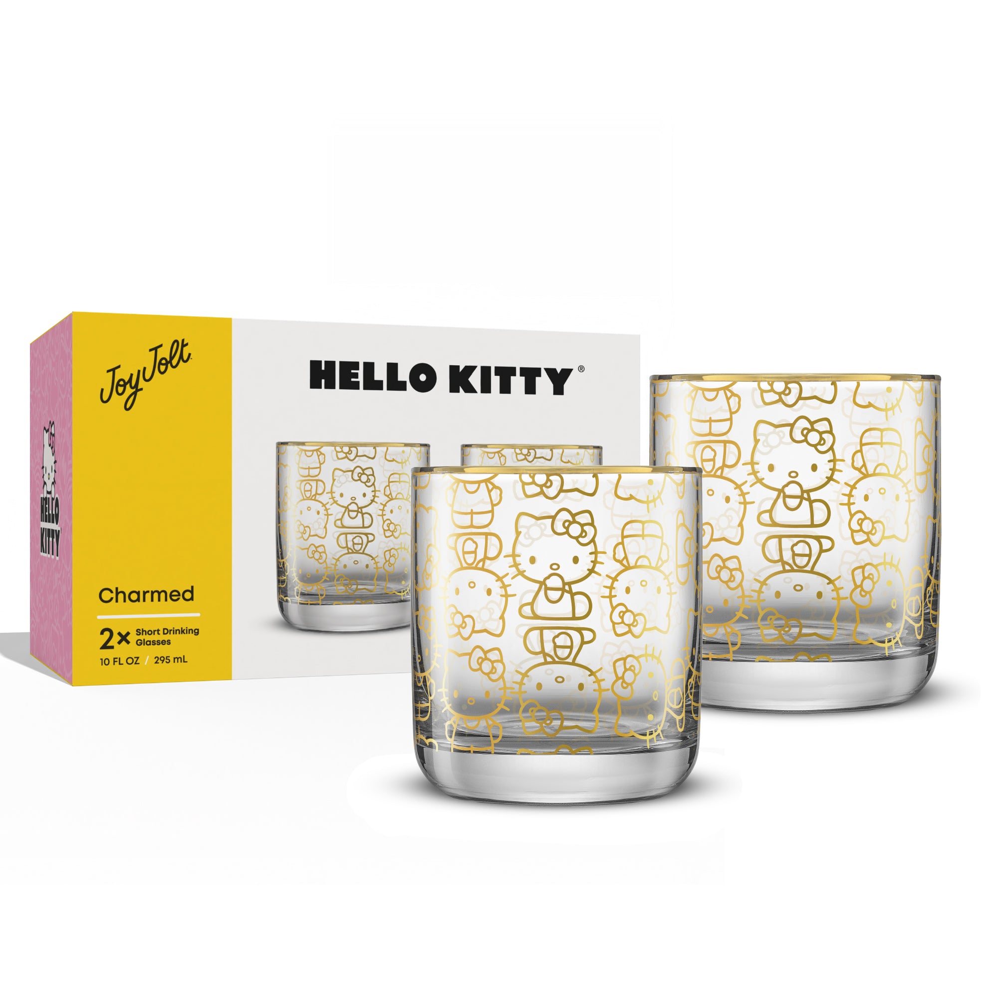 joyjolt-hello-kitty-charmed-short-glasses-set-of-2-10-oz-each image 8