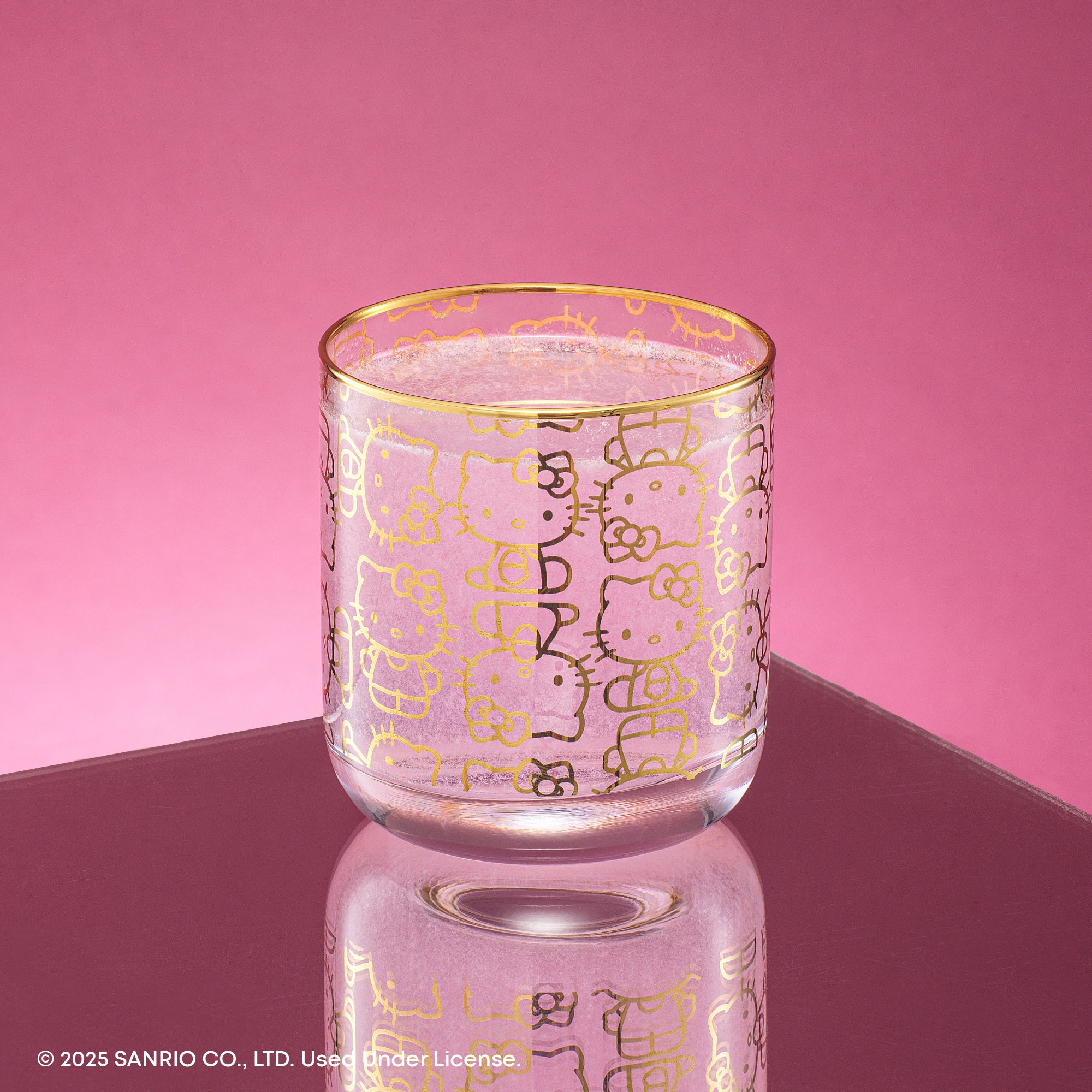 joyjolt-hello-kitty-charmed-short-glasses-set-of-2-10-oz-each image 7