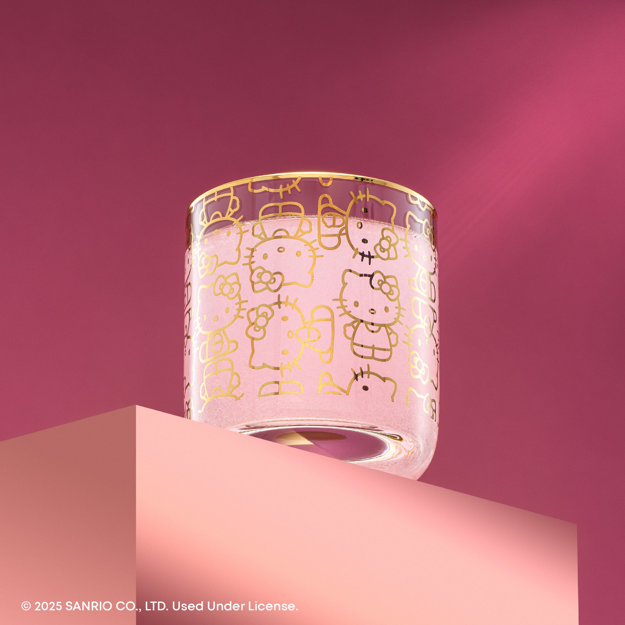 joyjolt-hello-kitty-charmed-short-glasses-set-of-2-10-oz-each image 3