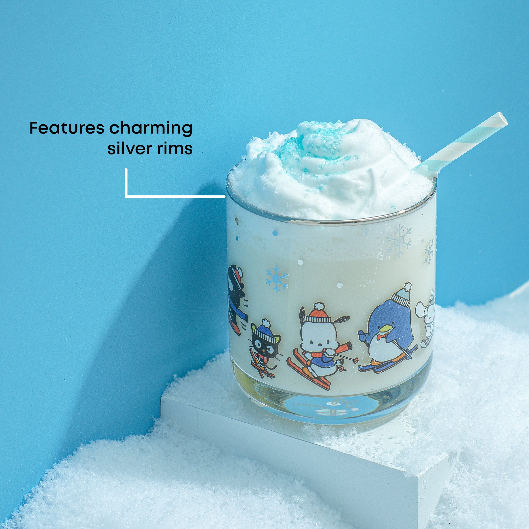 joyjolt-hello-kitty-and-friends-winter-wonderland-short-glasses-set-of-4 image 4