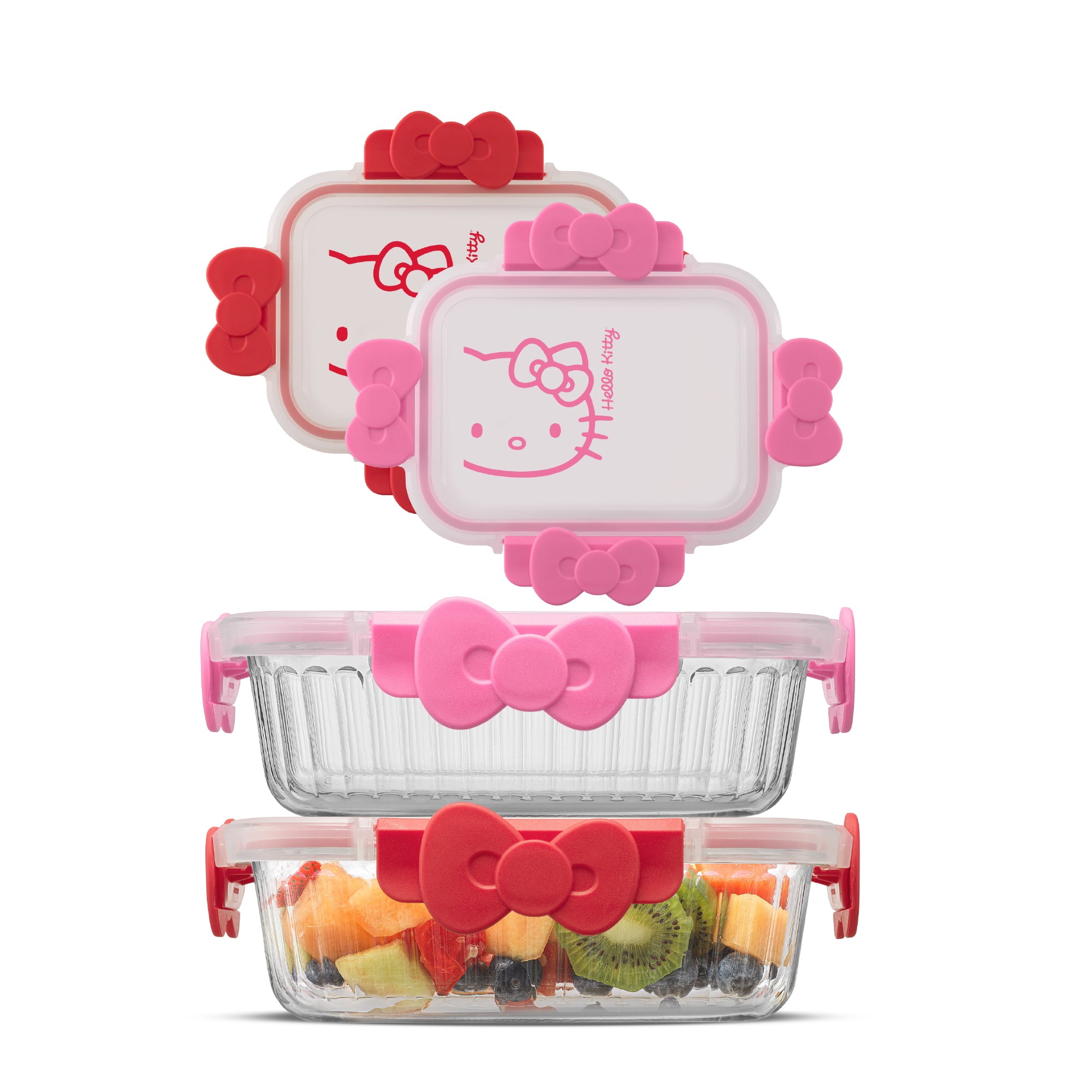 joyjolt-hello-kitty-fluted-food-storage-containers-set-of-2 image 1
