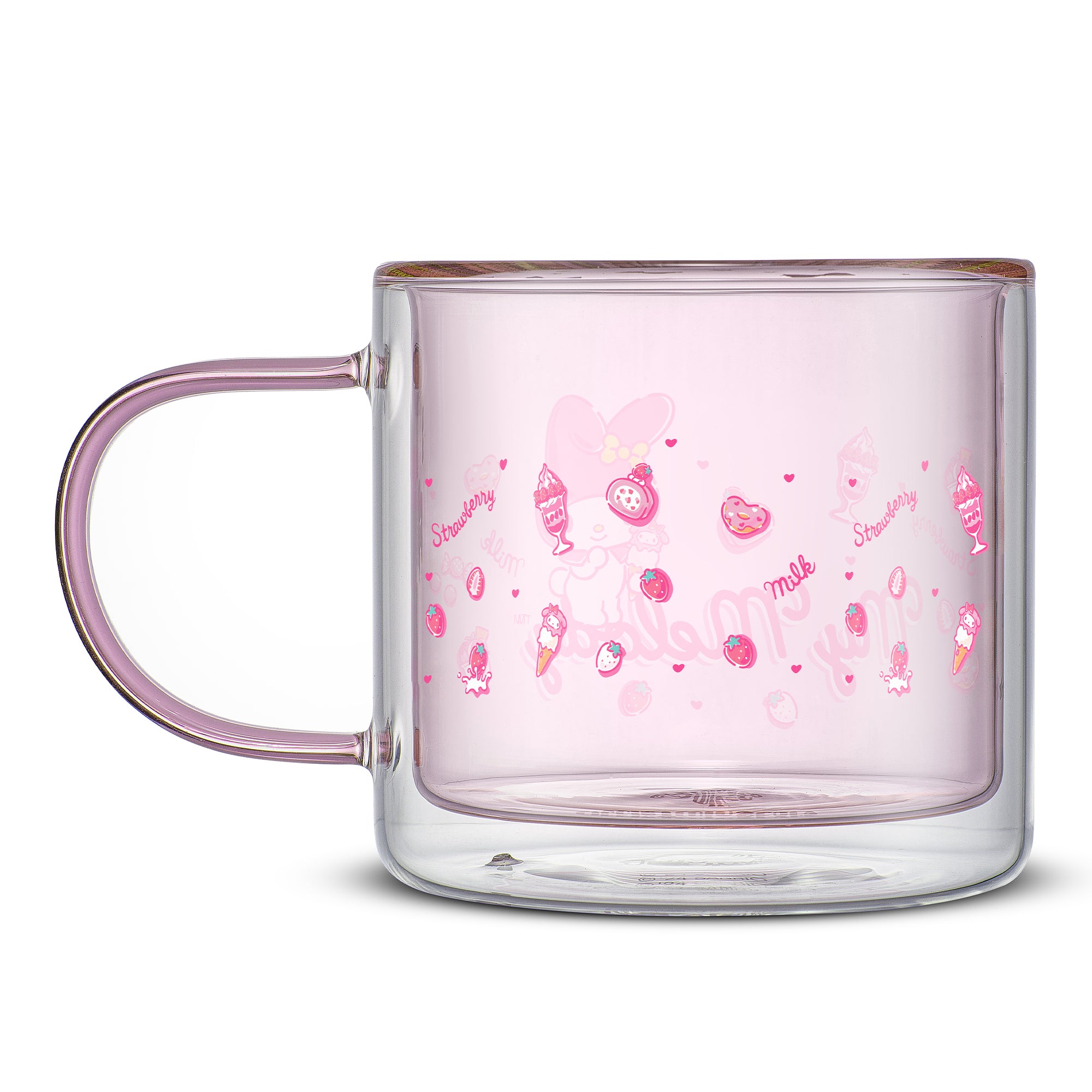 sanrio-my-melody-double-wall-glass-coffee-mug-13-5-oz image 6