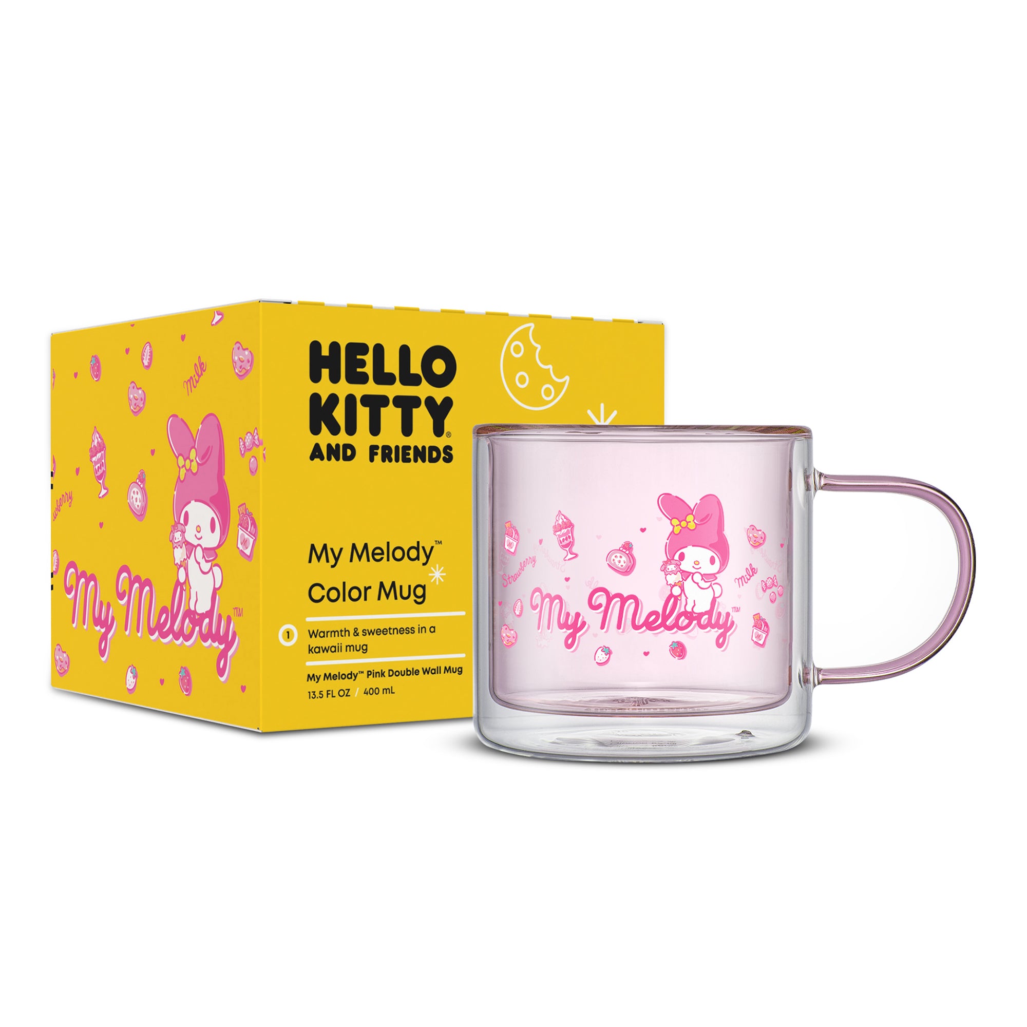 sanrio-my-melody-double-wall-glass-coffee-mug-13-5-oz image 7