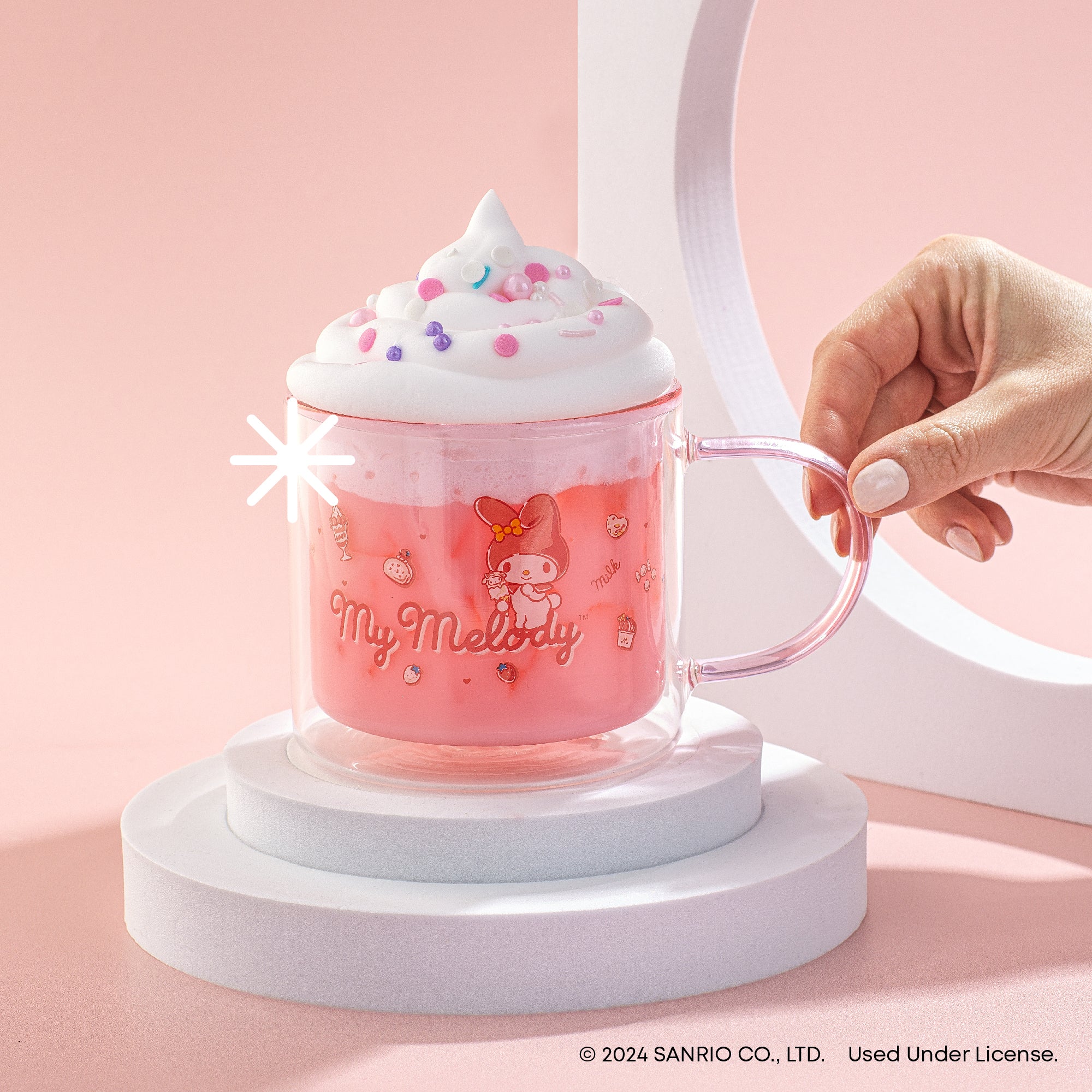 sanrio-my-melody-double-wall-glass-coffee-mug-13-5-oz image 8