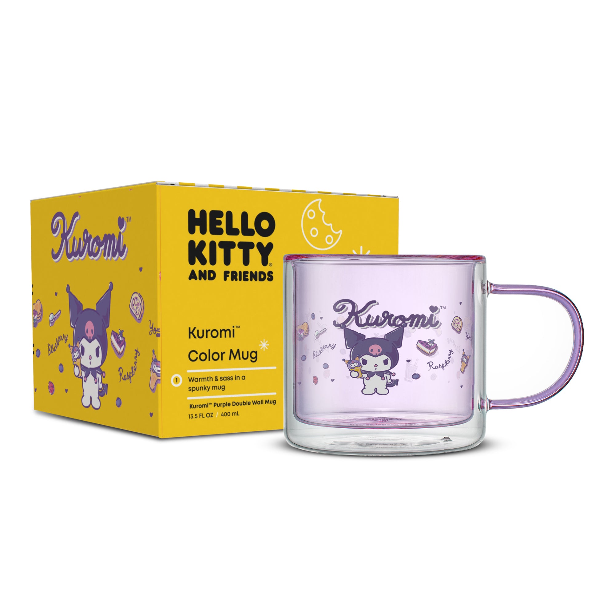 joyjolt-sanrio-kuromi-double-wall-coffee-mug-13-5-oz-borosilicate-glass image 7