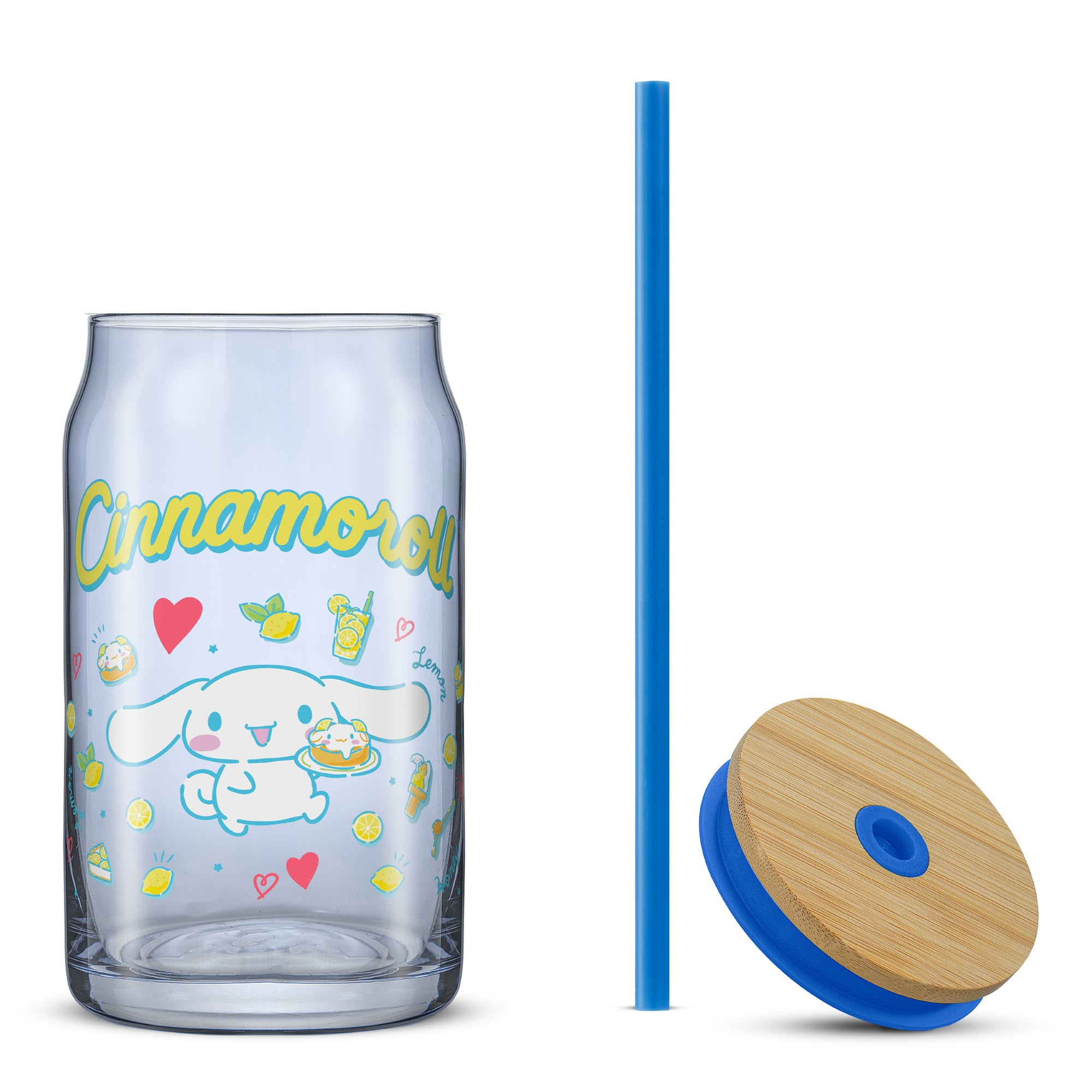 cinnamoroll-glass-tumbler-16-oz-with-bamboo-lid-straw image 8