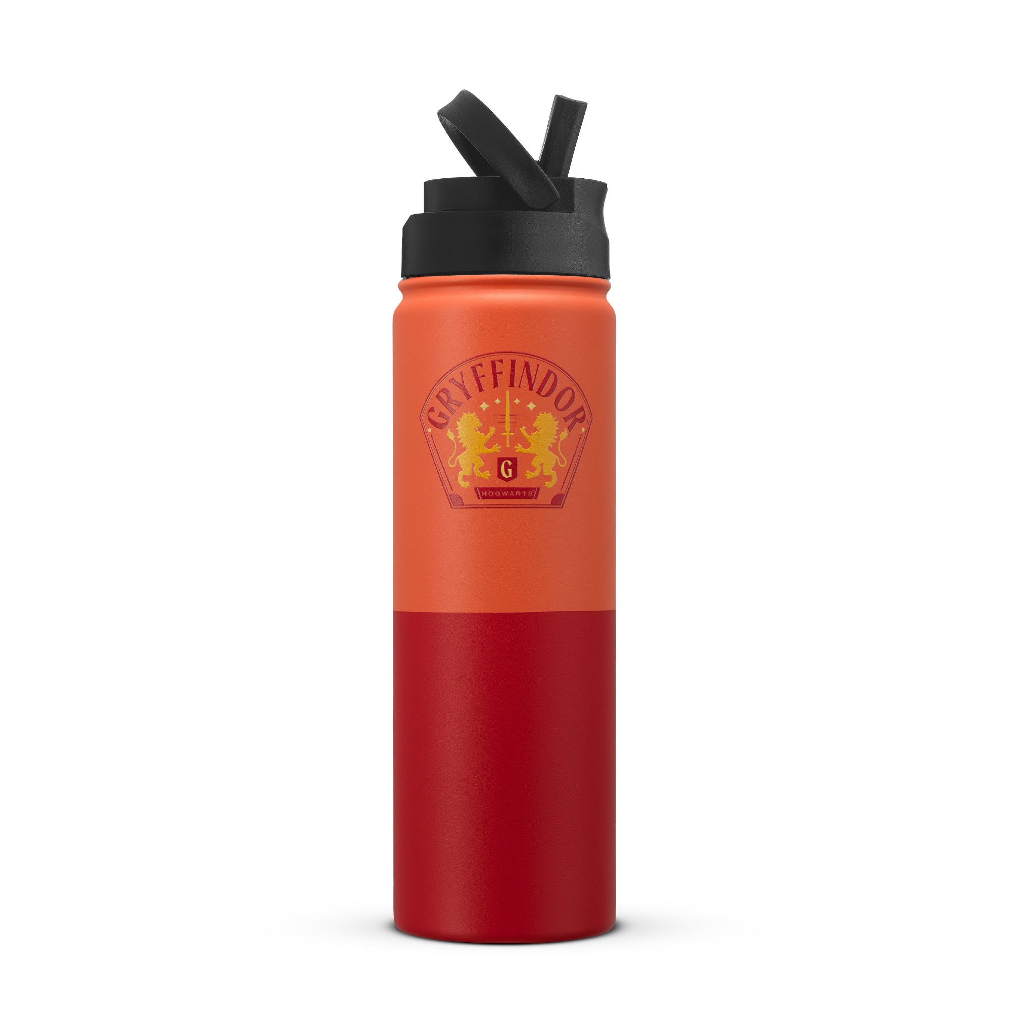 joyjolt-harry-potter-gryffindor-stainless-steel-water-bottle-22-oz-with-flip-str image 1