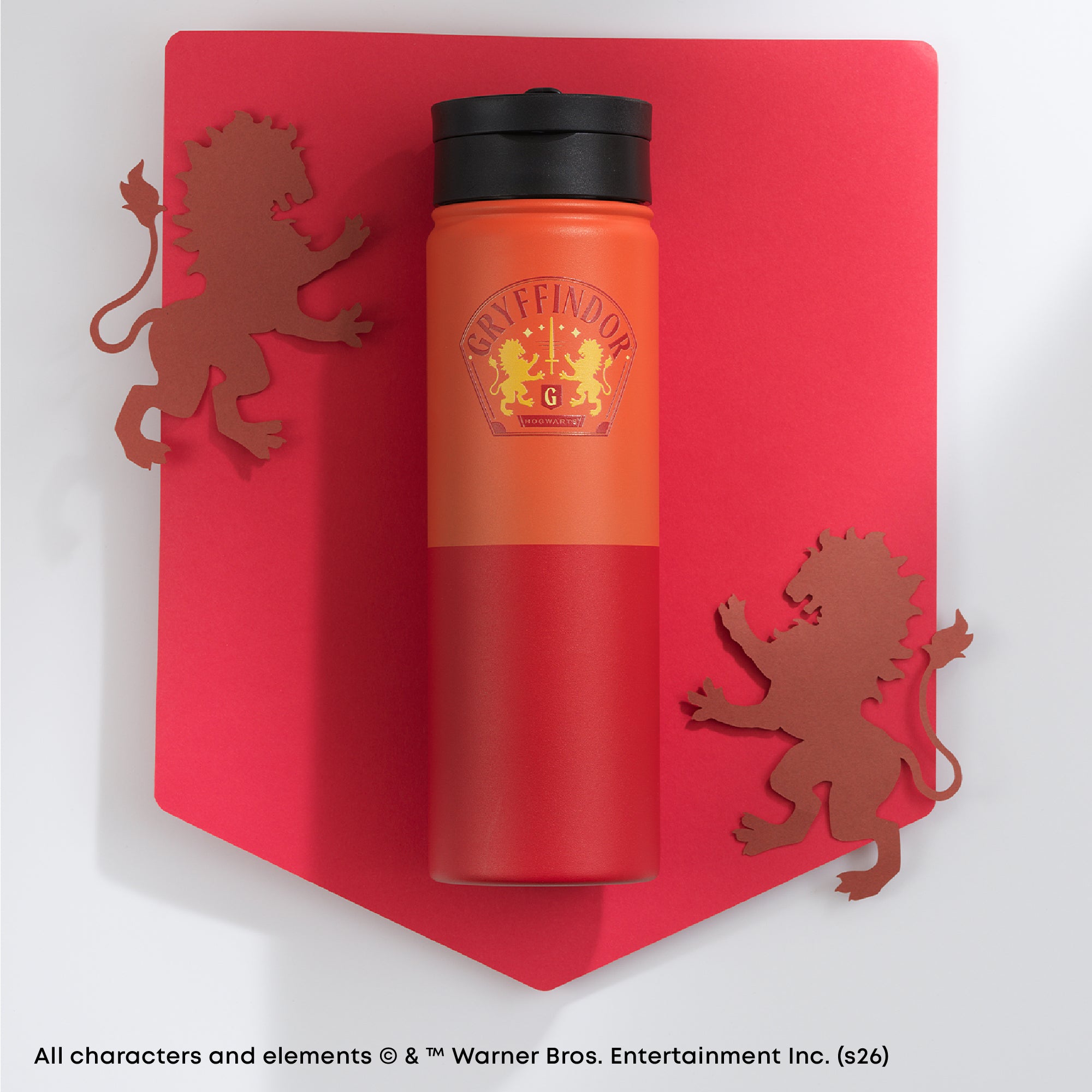 joyjolt-harry-potter-gryffindor-stainless-steel-water-bottle-22-oz-with-flip-str image 6