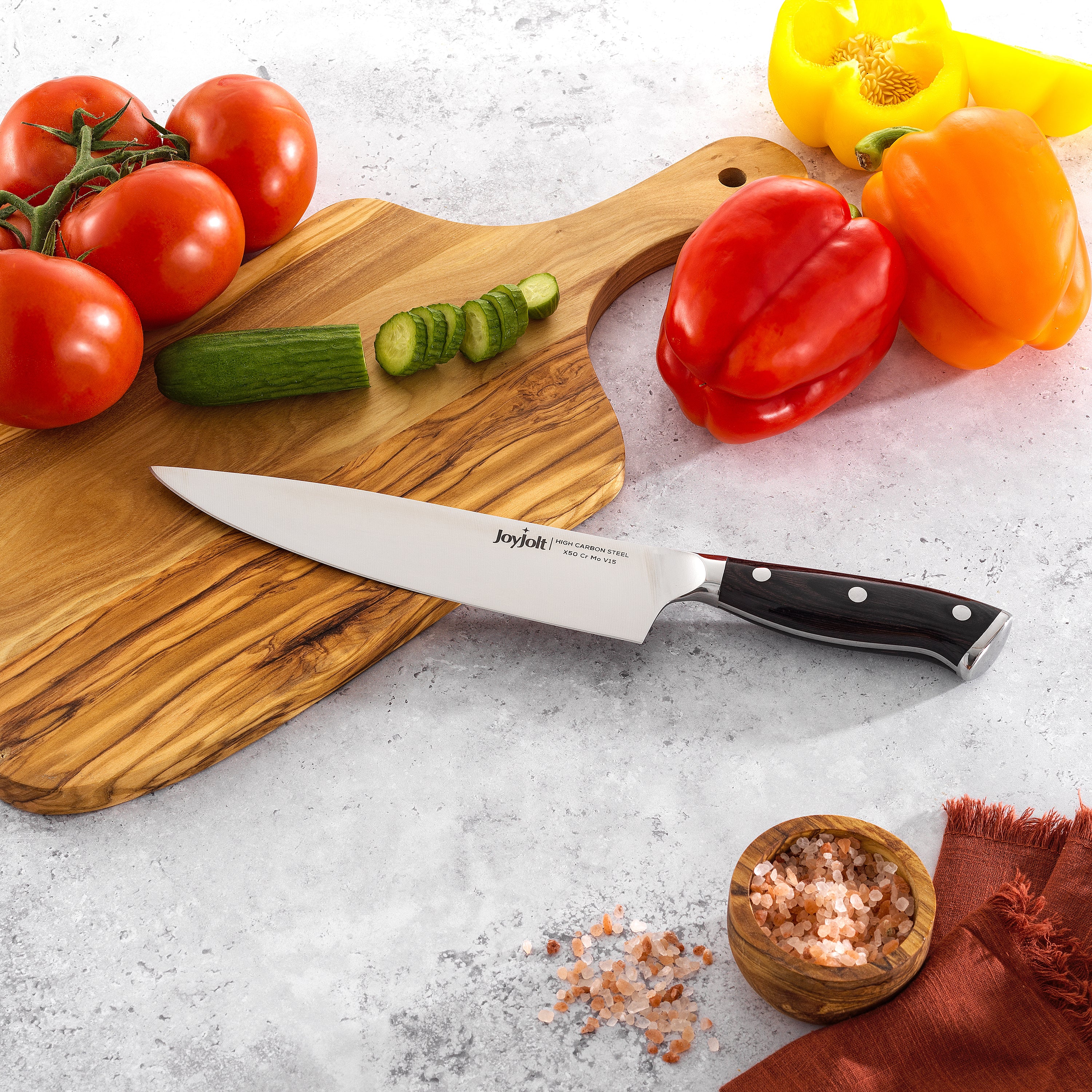 joyjolt-8-chef-knife-high-carbon-german-steel-with-pakkawood-handle image 4