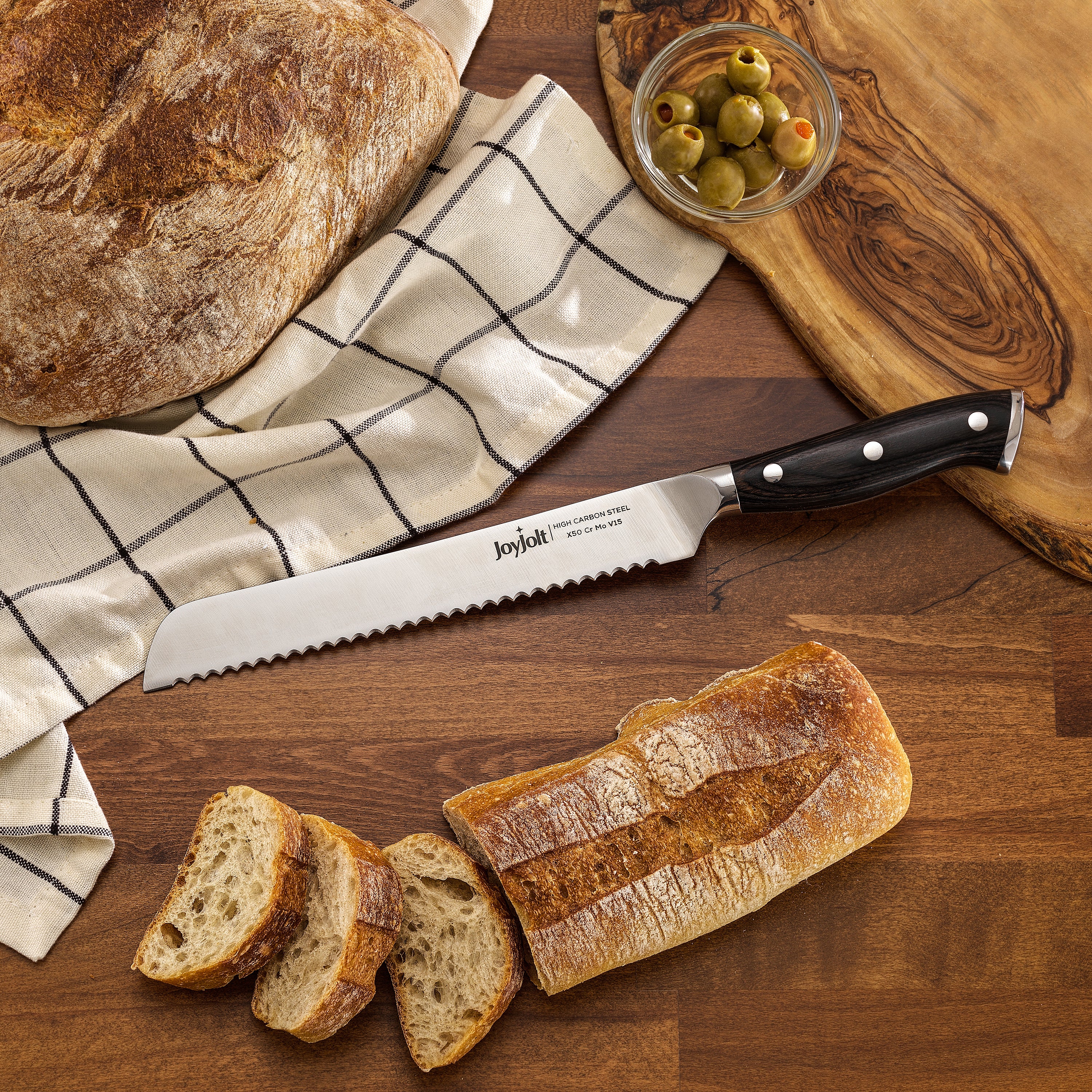 joyjolt-8-inch-bread-knife-high-carbon-german-steel-with-pakkawood-handle image 4