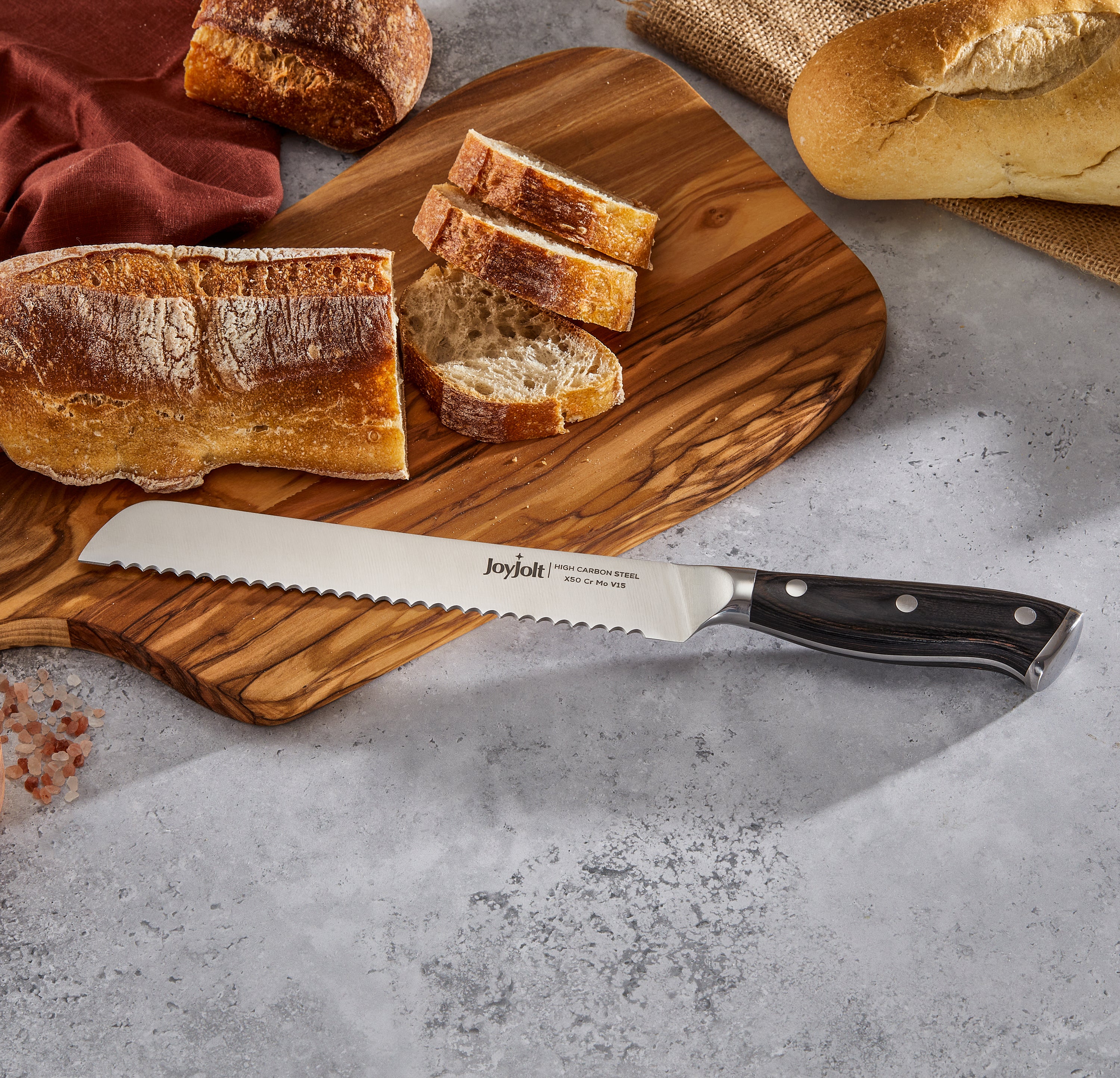joyjolt-8-inch-bread-knife-high-carbon-german-steel-with-pakkawood-handle image 6