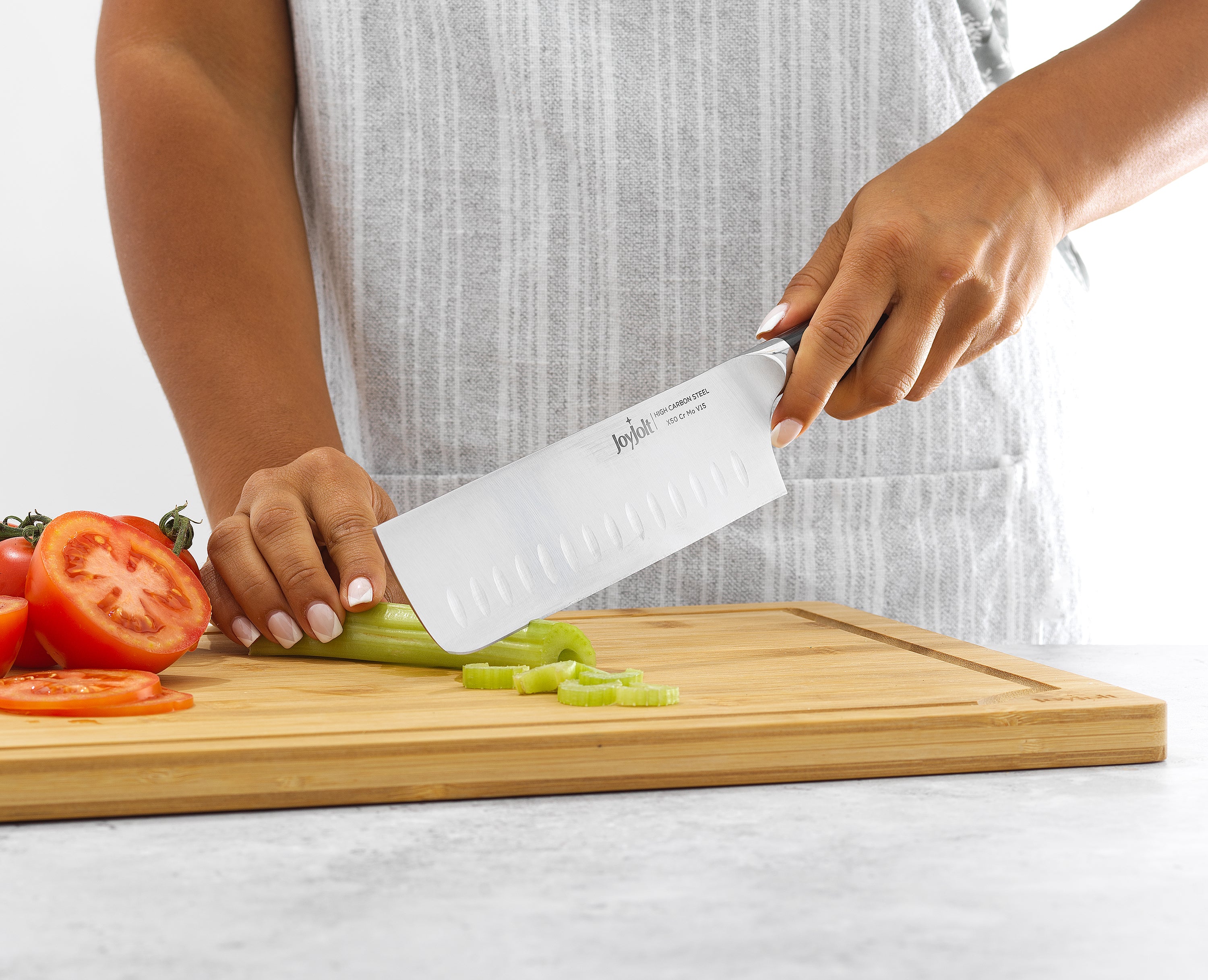 joyjolt-7-inch-nakiri-knife-with-pakkawood-handle image 2