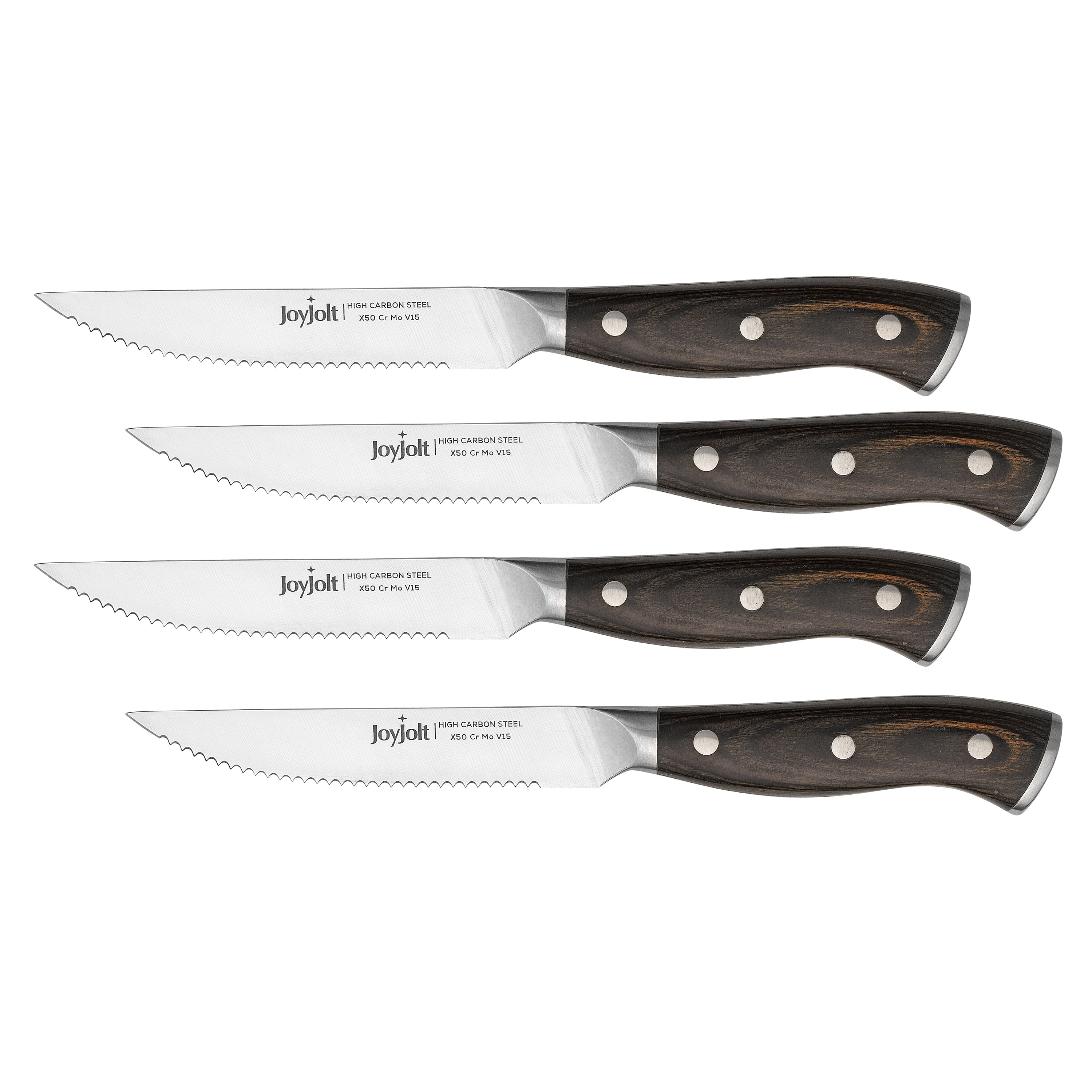 joyjolt-4-piece-high-carbon-steel-steak-knife-set-with-pakkawood-handles image 1