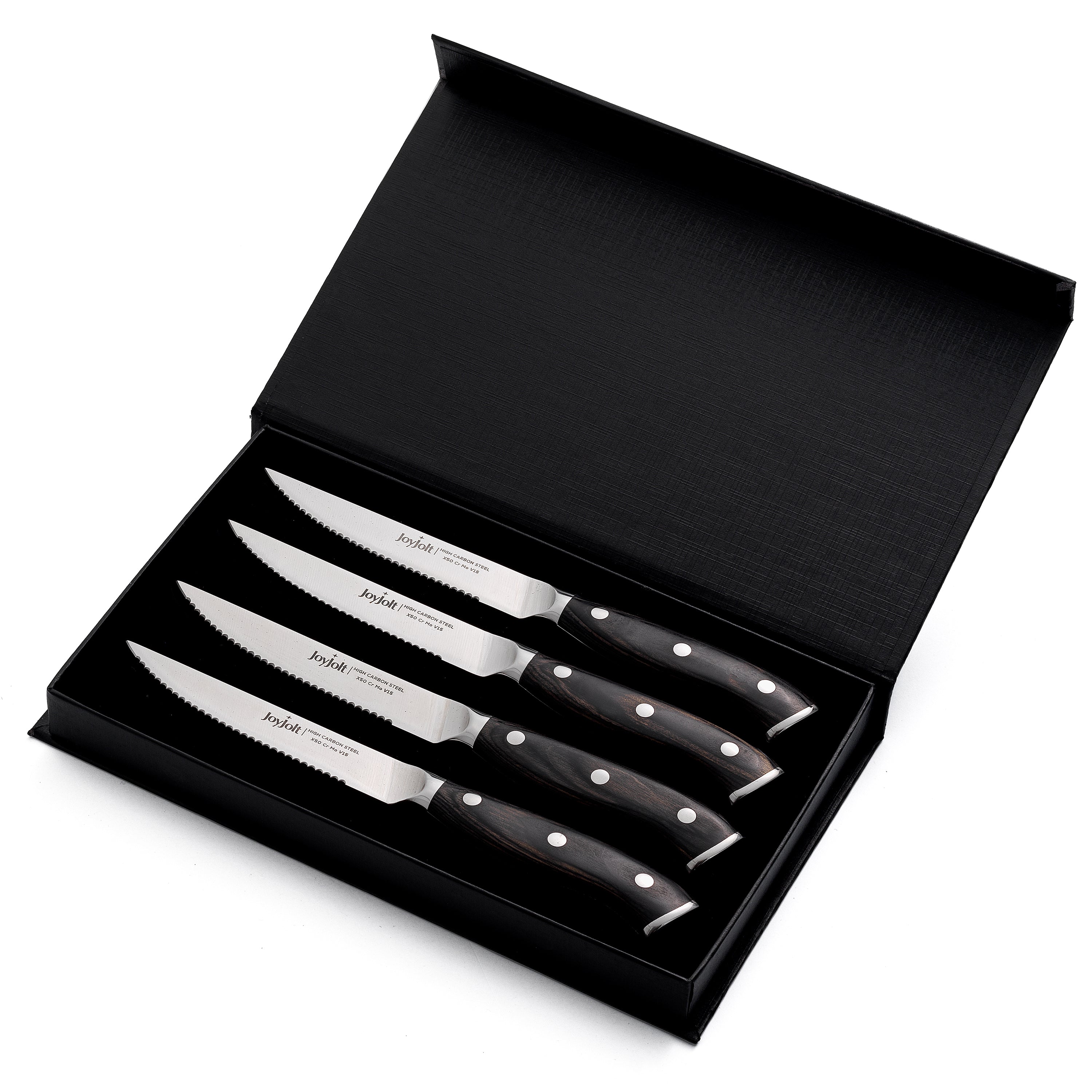 joyjolt-4-piece-high-carbon-steel-steak-knife-set-with-pakkawood-handles image 3