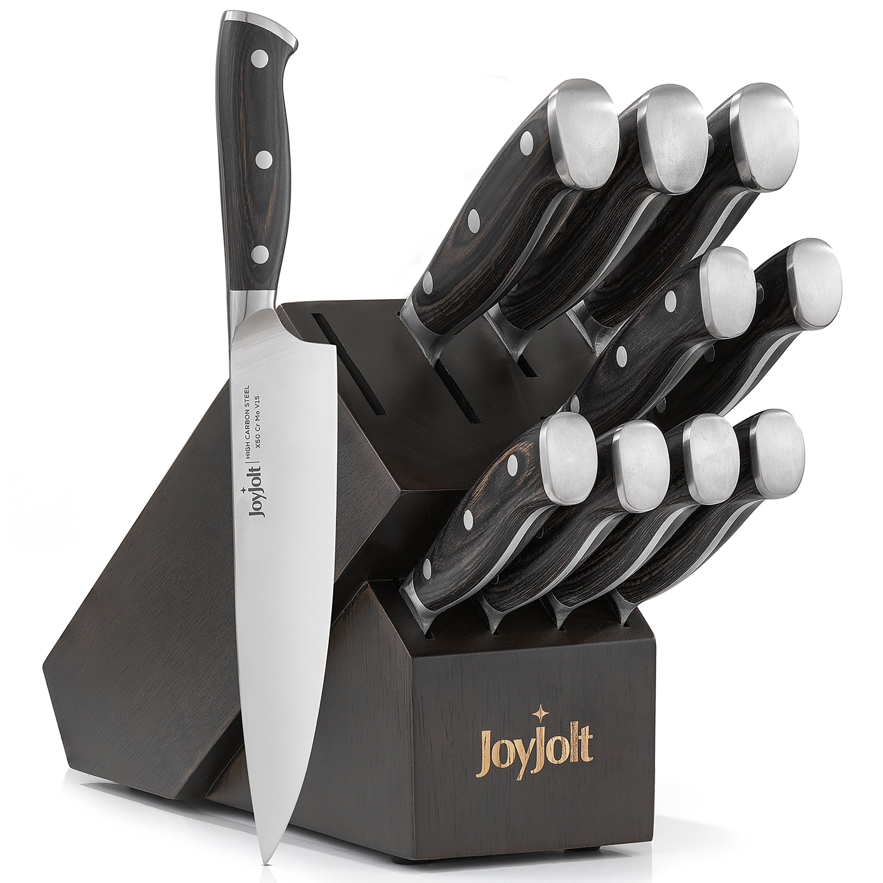 joyjolt-11-piece-high-carbon-steel-knife-block-set image 1