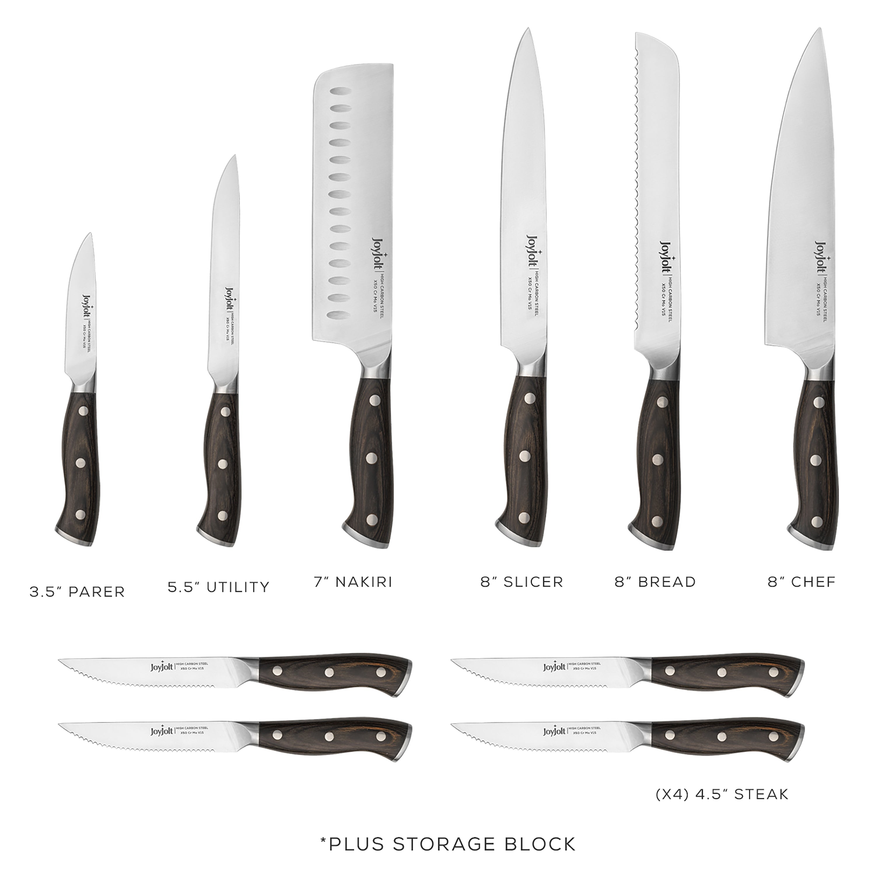 joyjolt-11-piece-high-carbon-steel-knife-block-set image 2