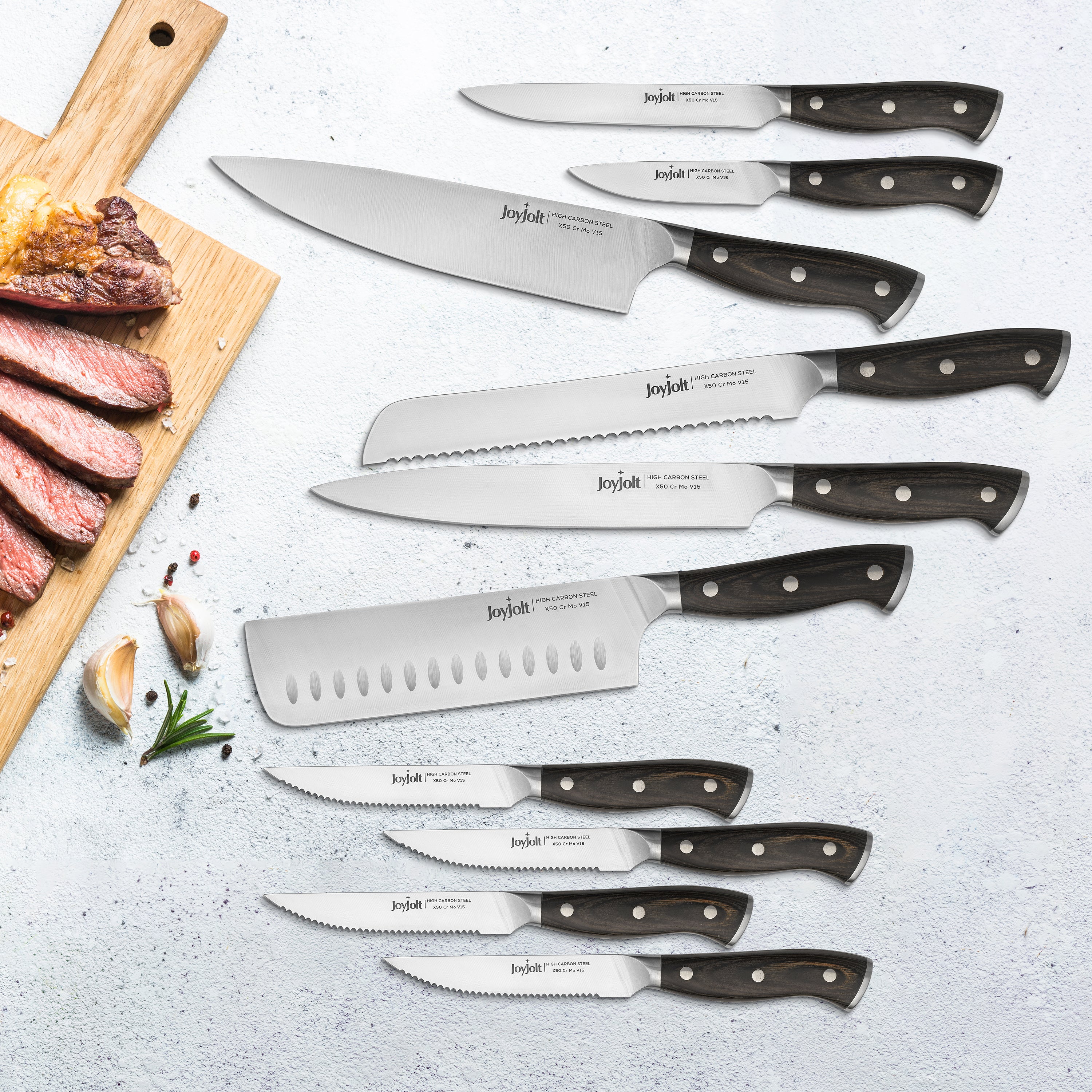 joyjolt-11-piece-high-carbon-steel-knife-block-set image 3