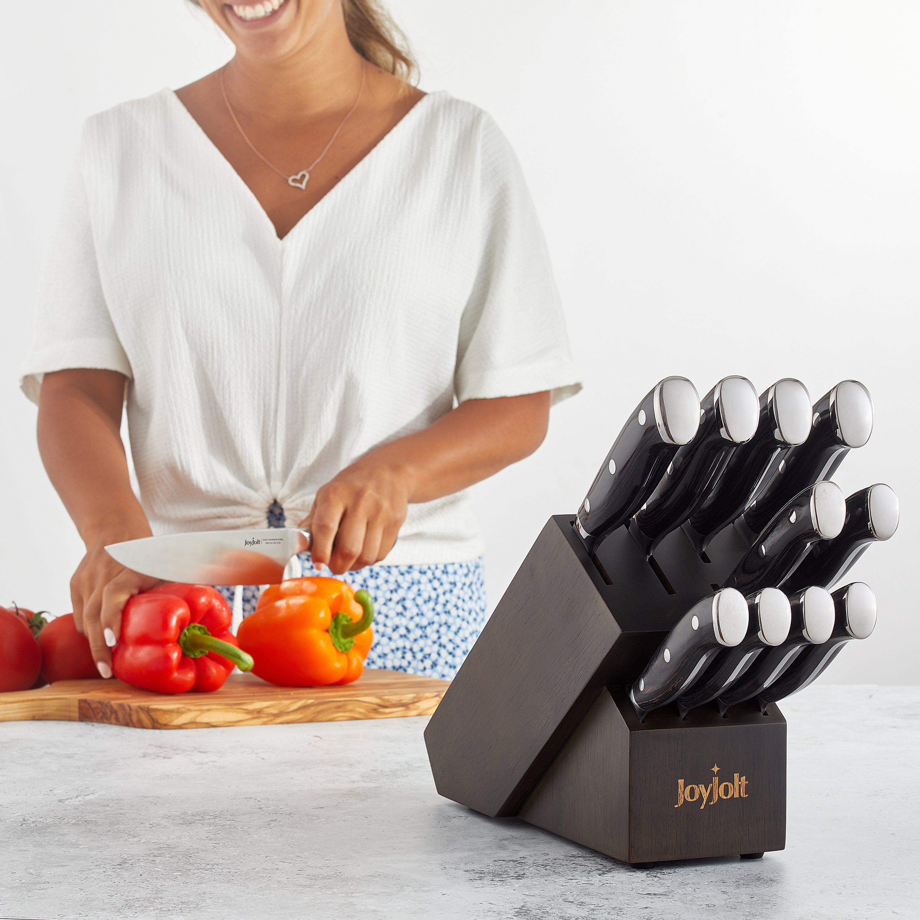 joyjolt-11-piece-high-carbon-steel-knife-block-set image 4