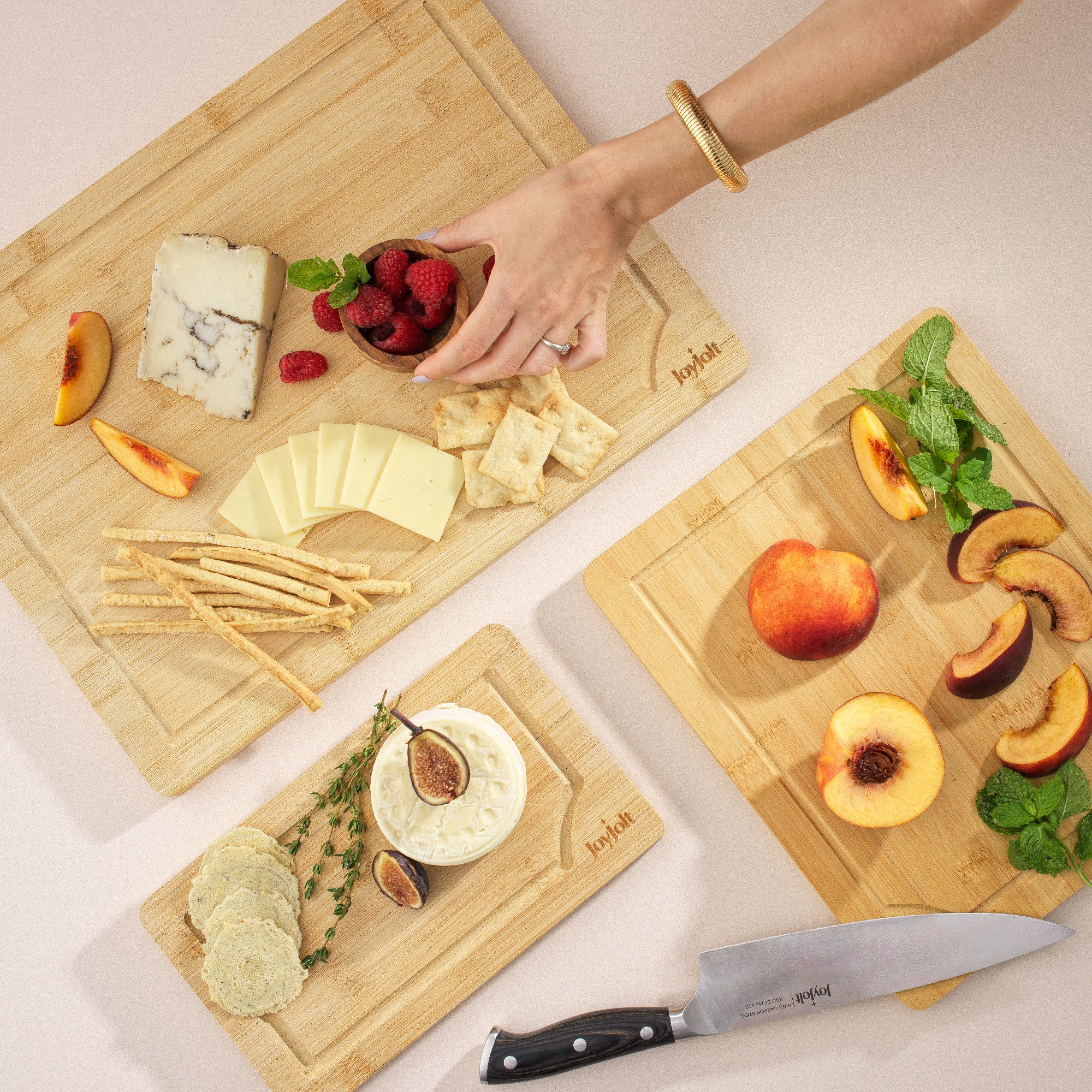 joyjolt-3-piece-bamboo-cutting-board-set image 2