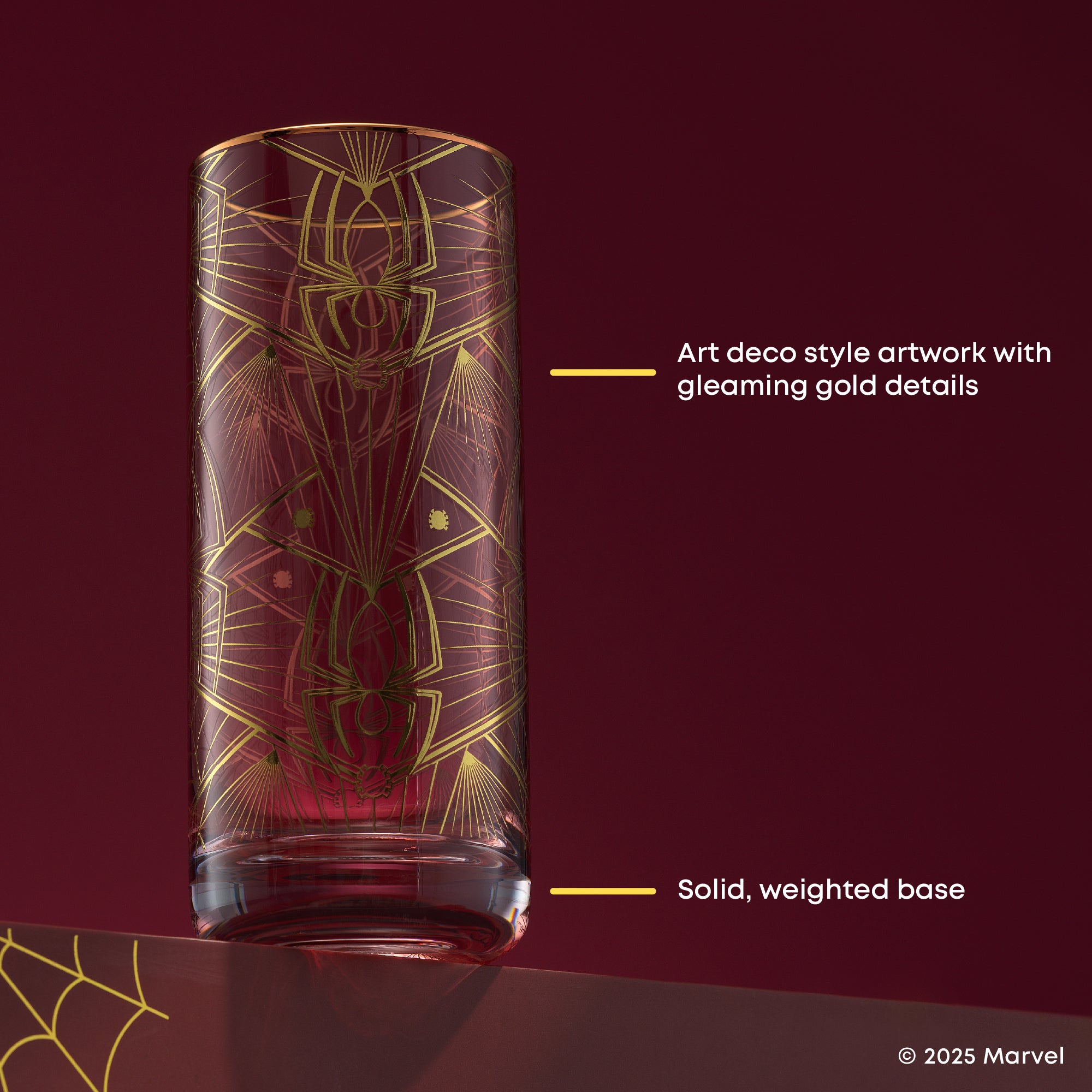 joyjolt-marvel-spider-man-legacy-tall-drinking-glasses-13-oz-set-of-4 image 4