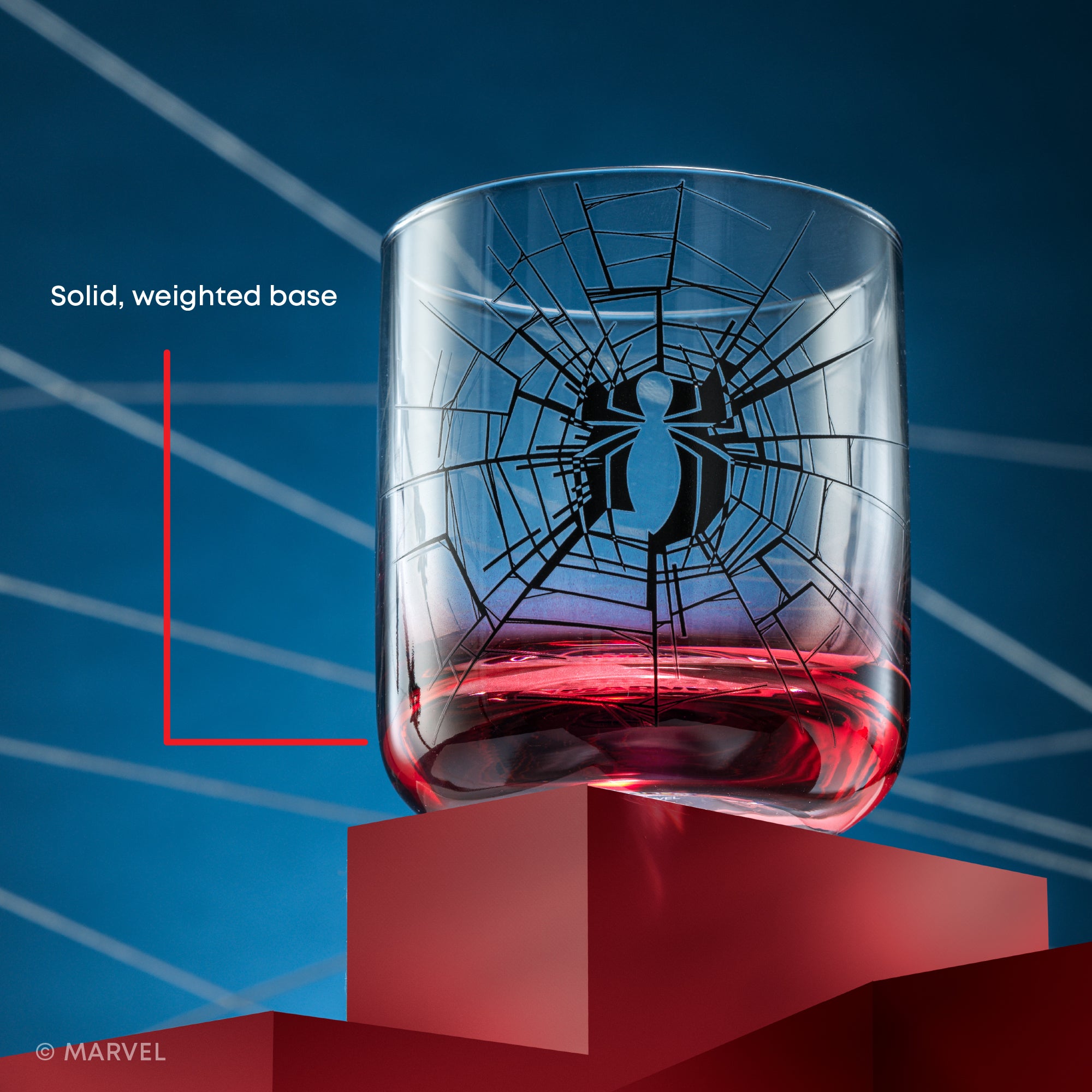 joyjolt-marvel-spider-man-short-drinking-glasses-set-of-4-10-oz-each image 3