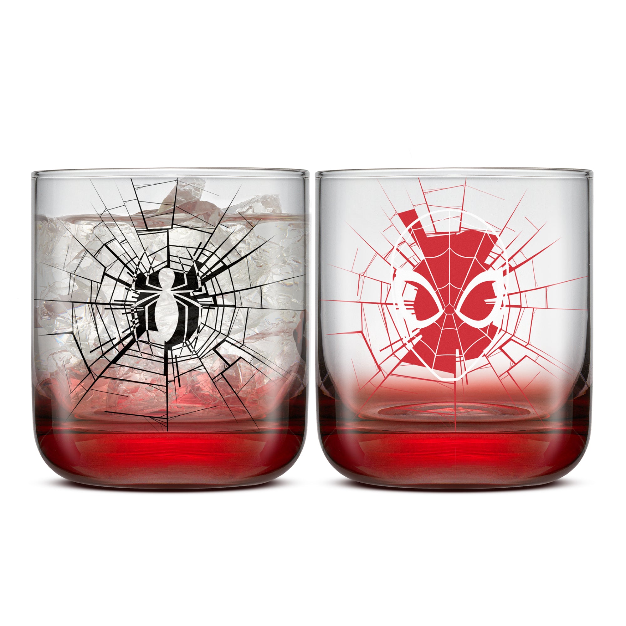 joyjolt-marvel-spider-man-short-drinking-glasses-set-of-4-10-oz-each image 1