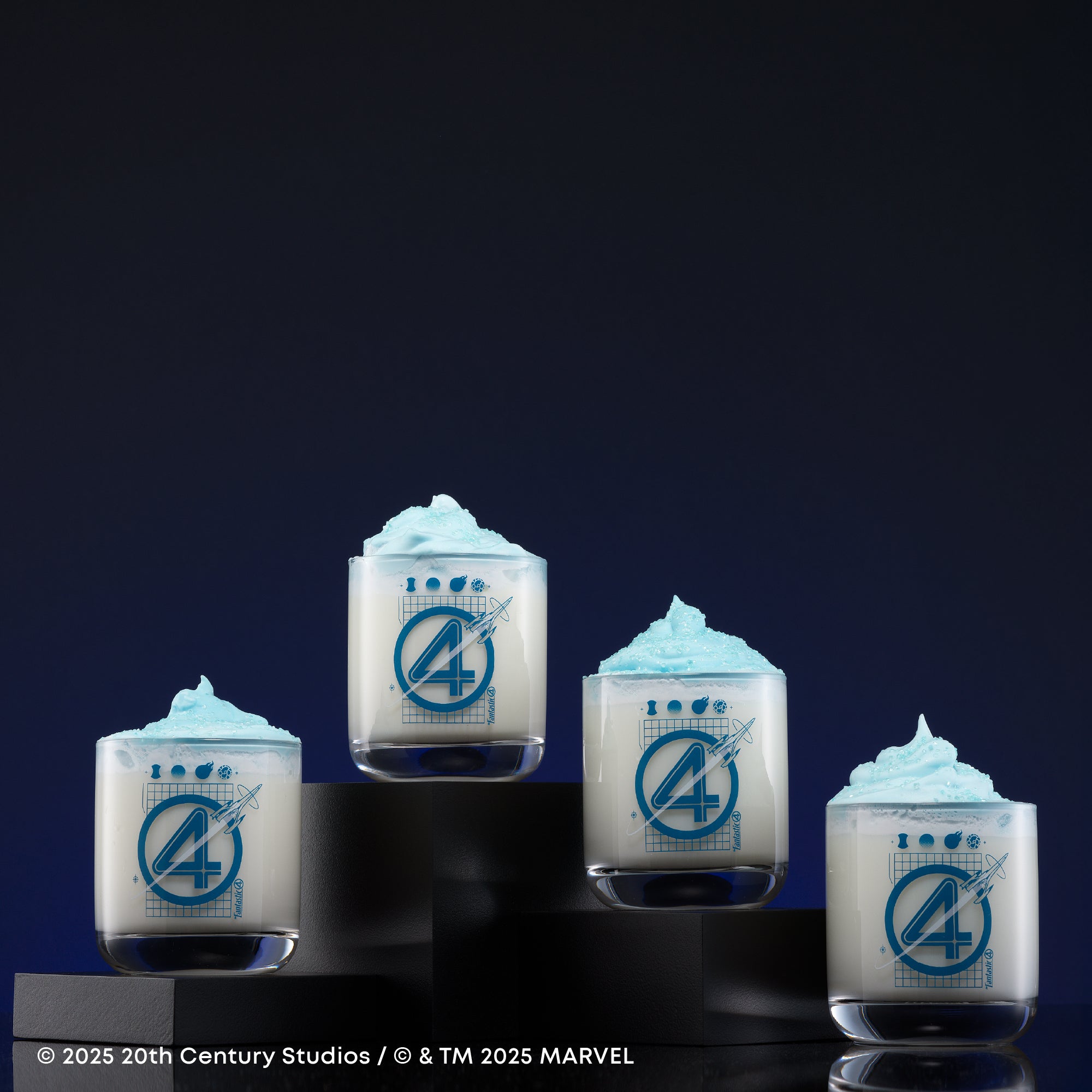 joyjolt-marvel-fantastic-four-blueprint-short-glasses-set-of-4 image 2