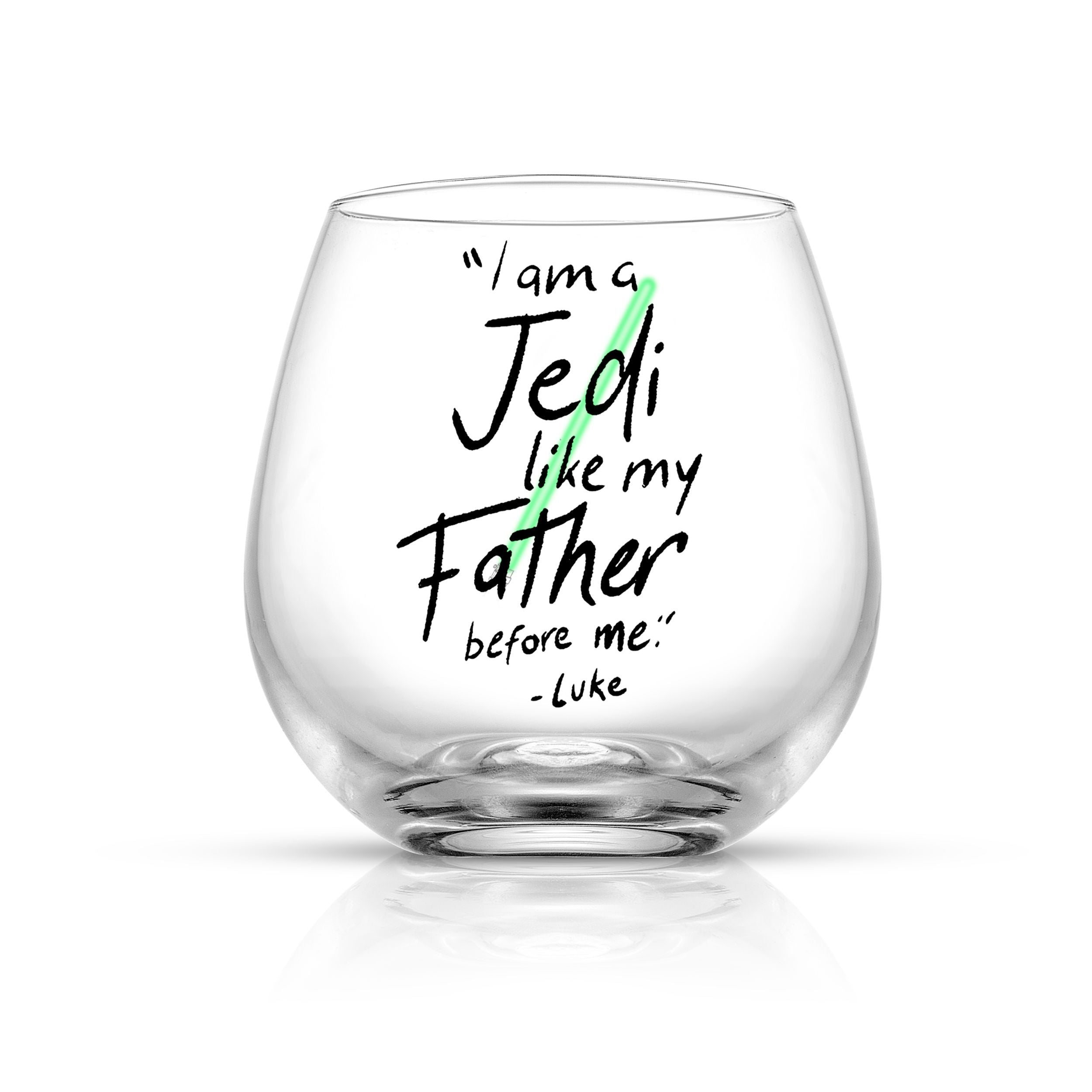 joyjolt-star-wars-luke-skywalker-lightsaber-stemless-drinking-glass-set-2-pack image 3