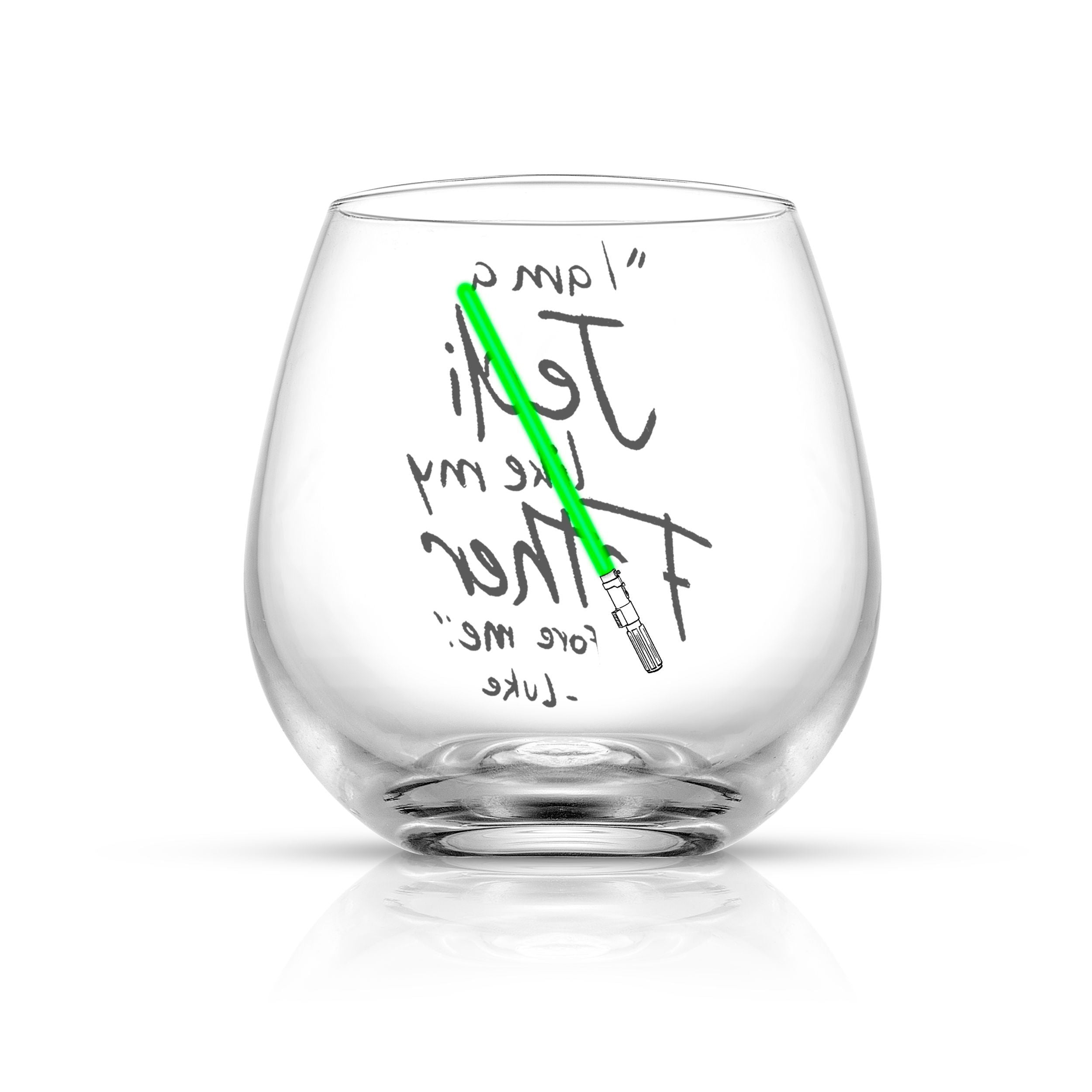 joyjolt-star-wars-luke-skywalker-lightsaber-stemless-drinking-glass-set-2-pack image 4