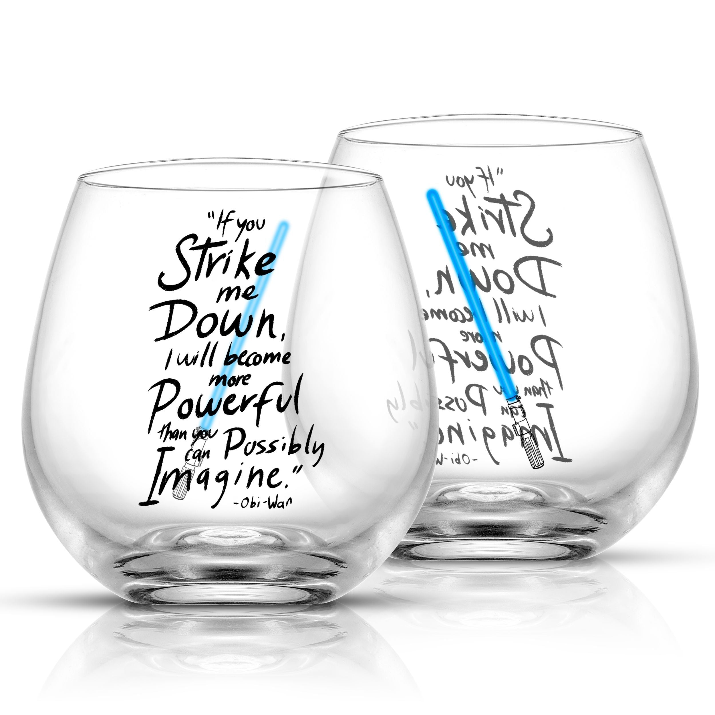 star-wars-obi-wan-kenobi-stemless-lightsaber-drinking-glass-set image 1