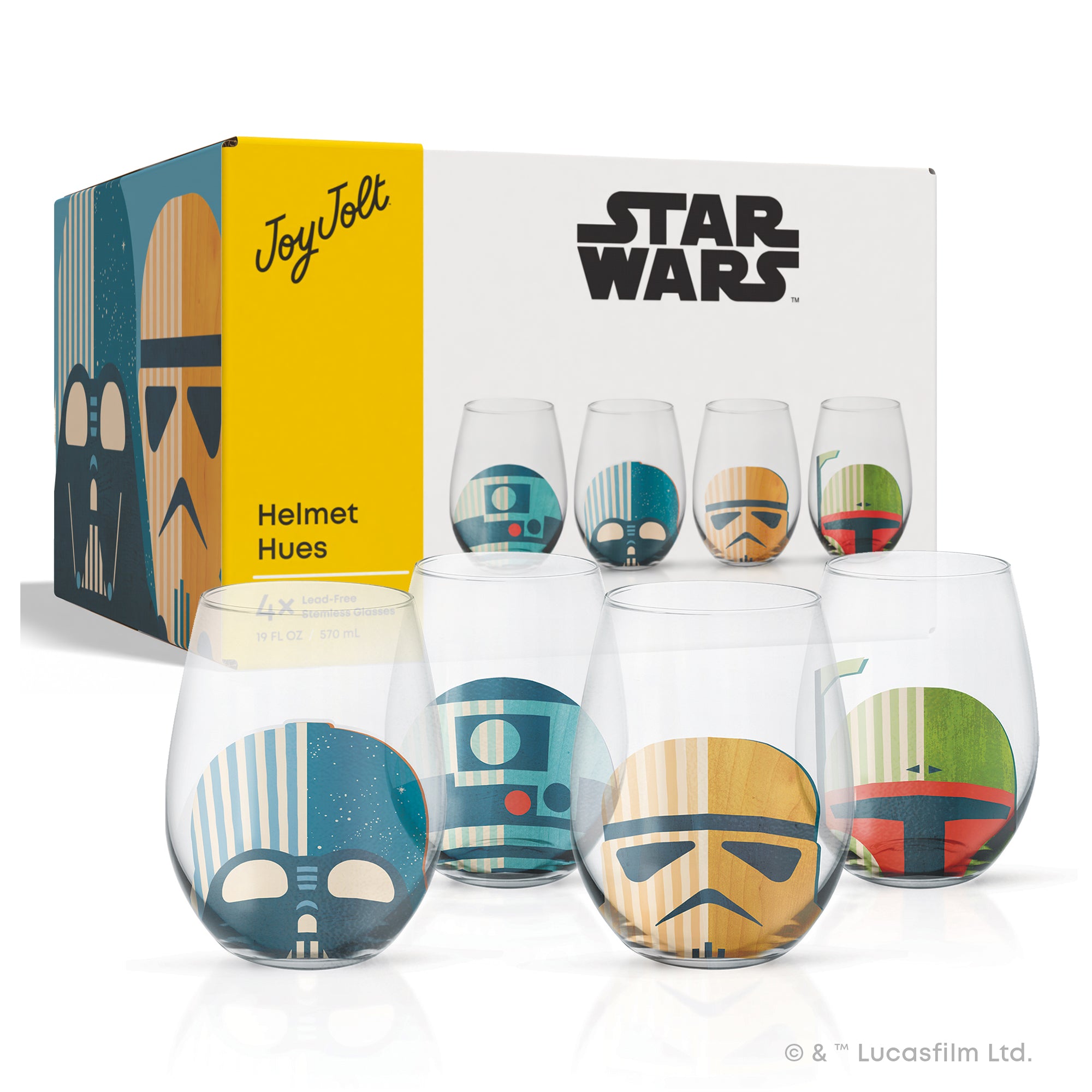 joyjolt-star-wars-helmet-hues-stemless-glass-set-4-pack-19-oz-lead-free-drinking image 7