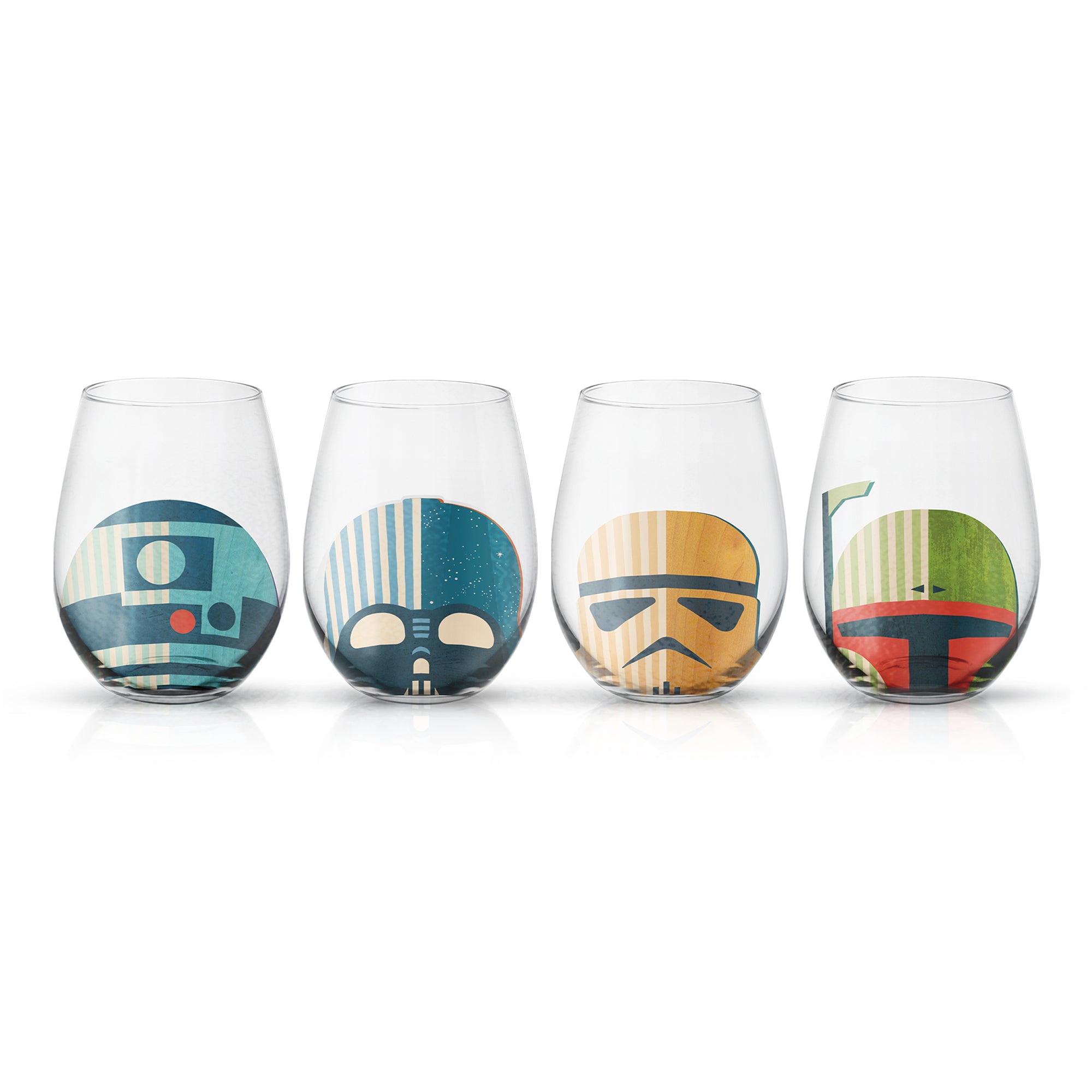 joyjolt-star-wars-helmet-hues-stemless-glass-set-4-pack-19-oz-lead-free-drinking image 1