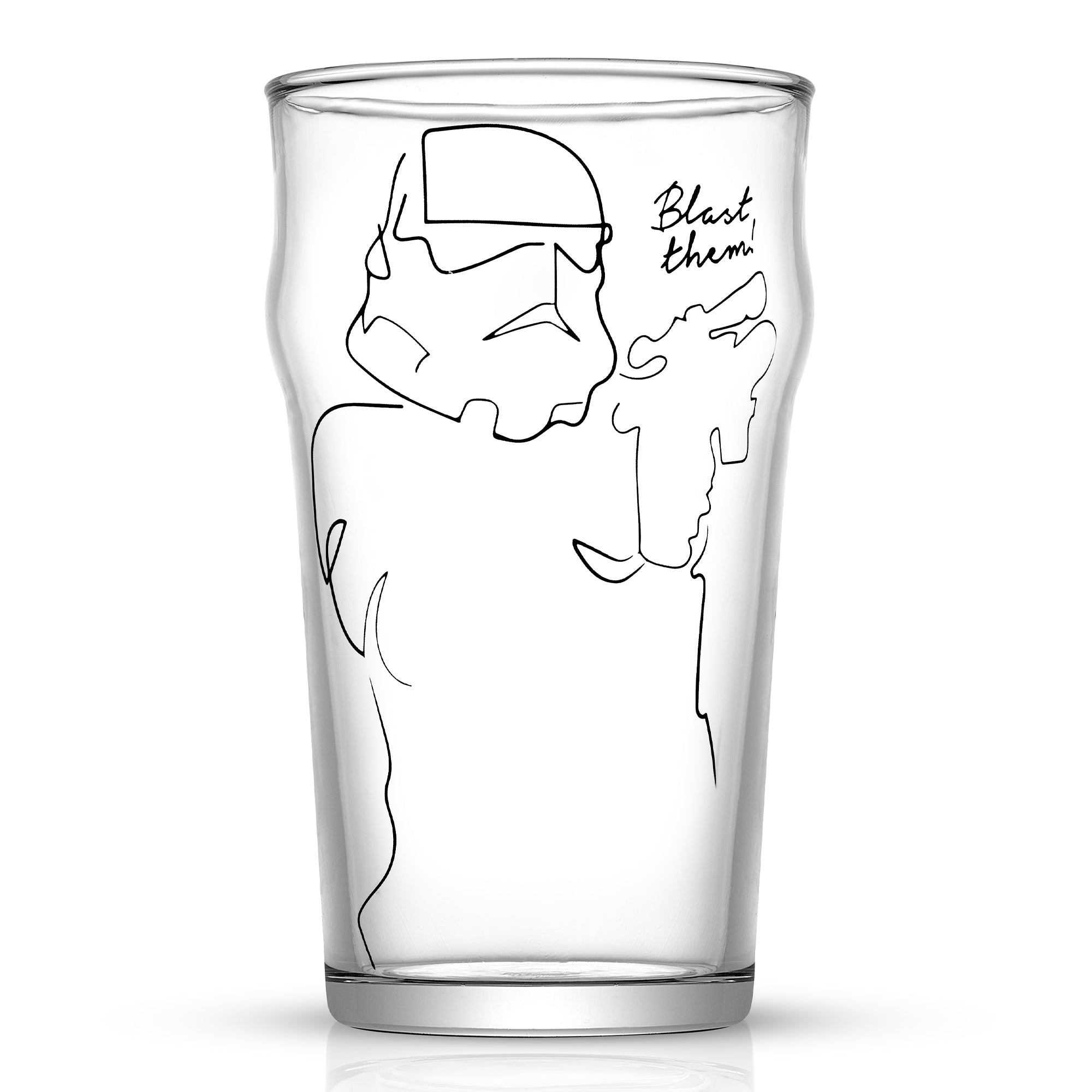 joyjolt-star-wars-striking-sketch-drinking-glass-set-set-of-4 image 4