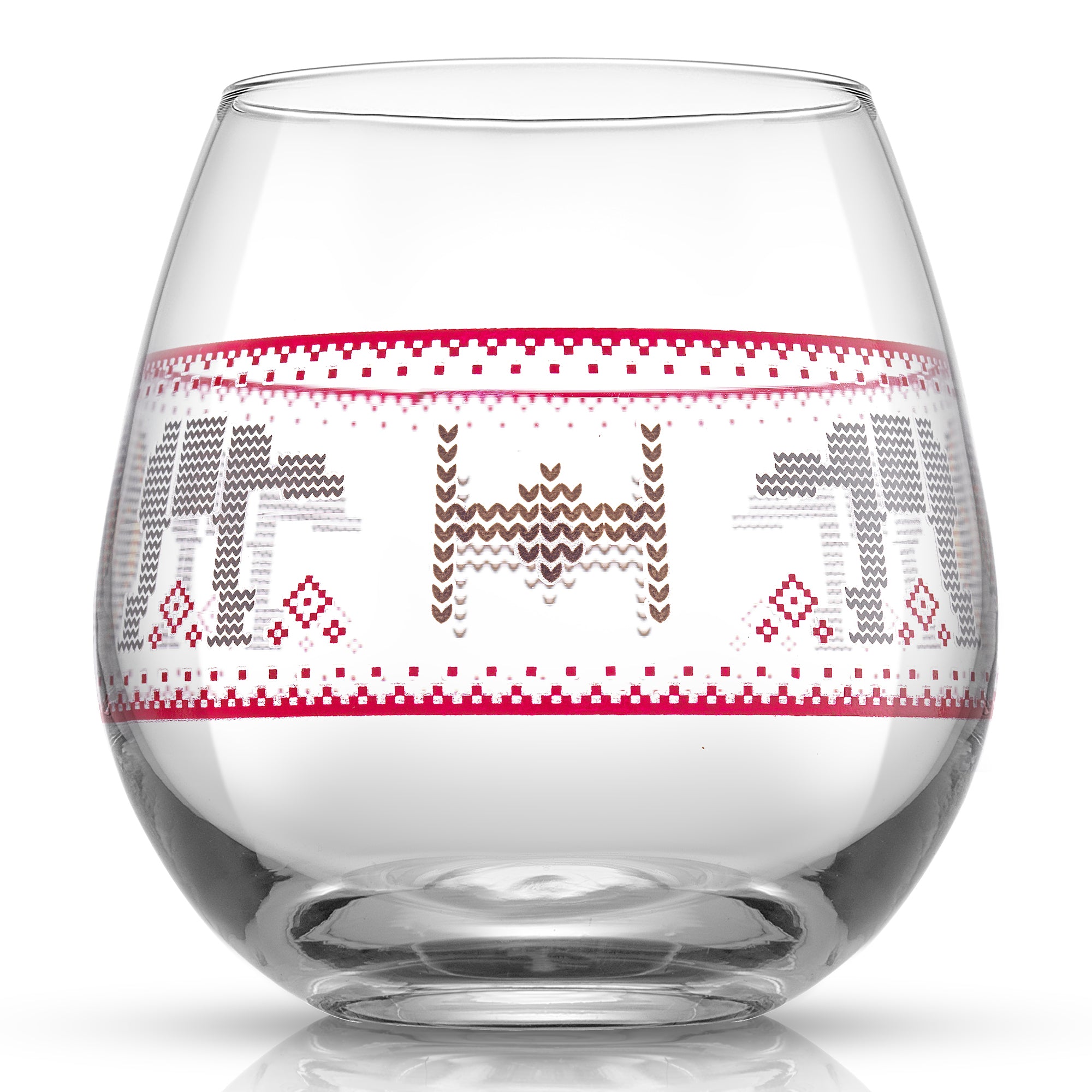joyjolt-star-wars-ugly-sweater-stemless-glass-set-4-holiday-drinking-glasses image 2