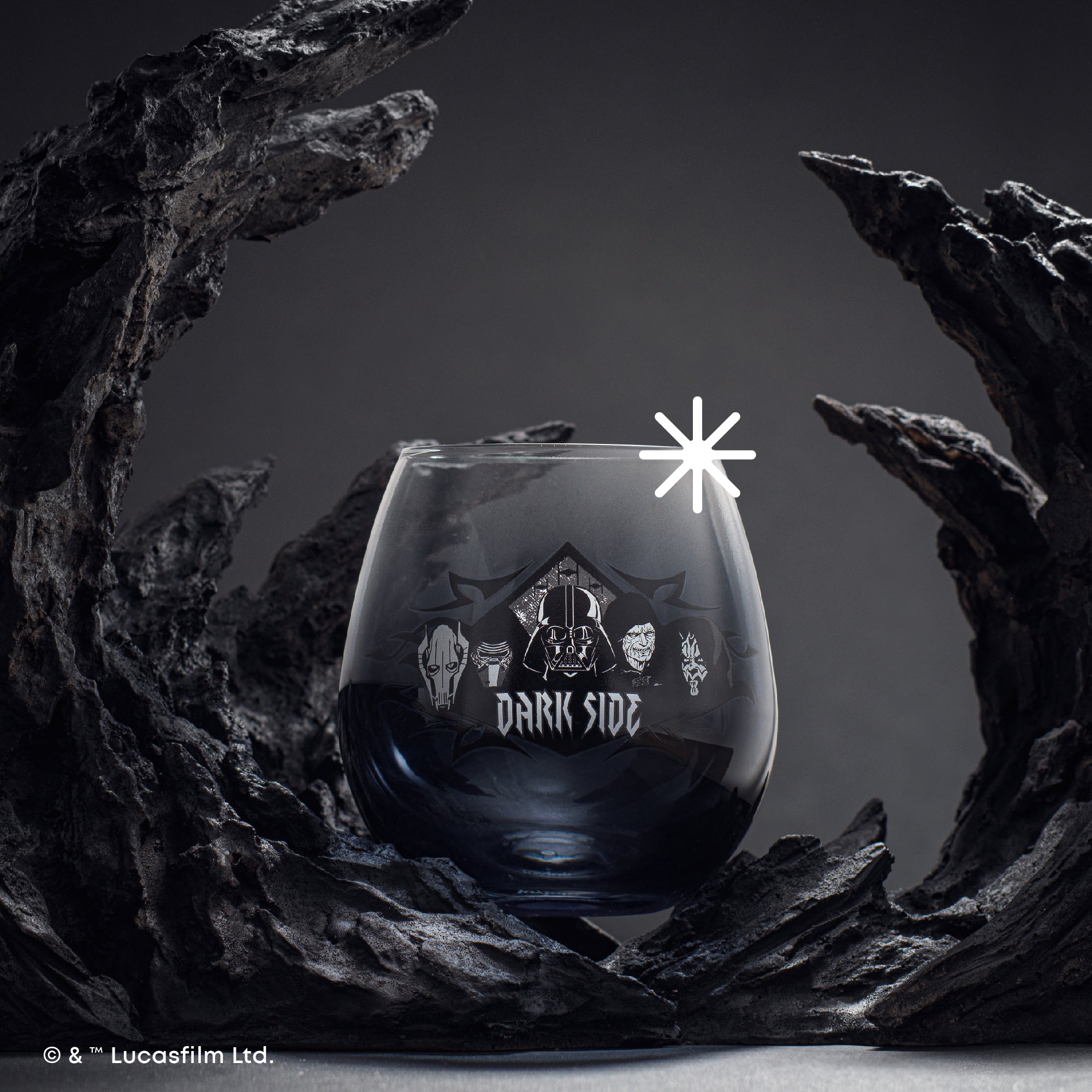 joyjolt-star-wars-dark-side-stemless-drinking-glasses-set-of-4-15oz image 2