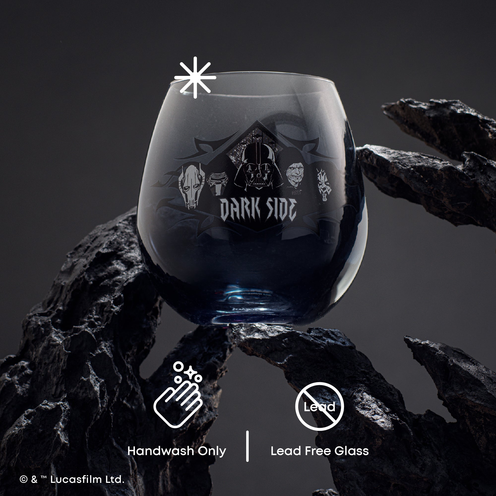 joyjolt-star-wars-dark-side-stemless-drinking-glasses-set-of-4-15oz image 5