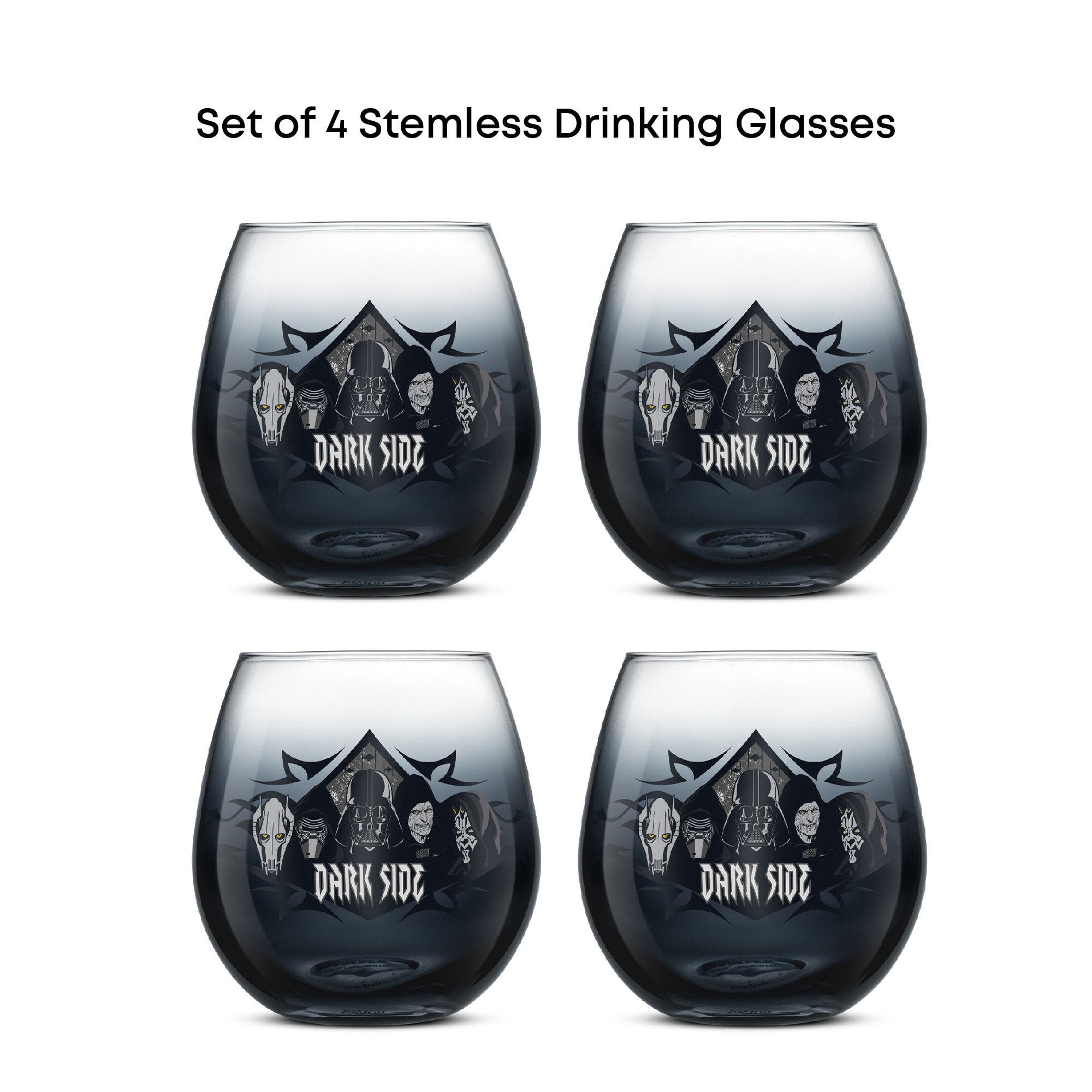 joyjolt-star-wars-dark-side-stemless-drinking-glasses-set-of-4-15oz image 6