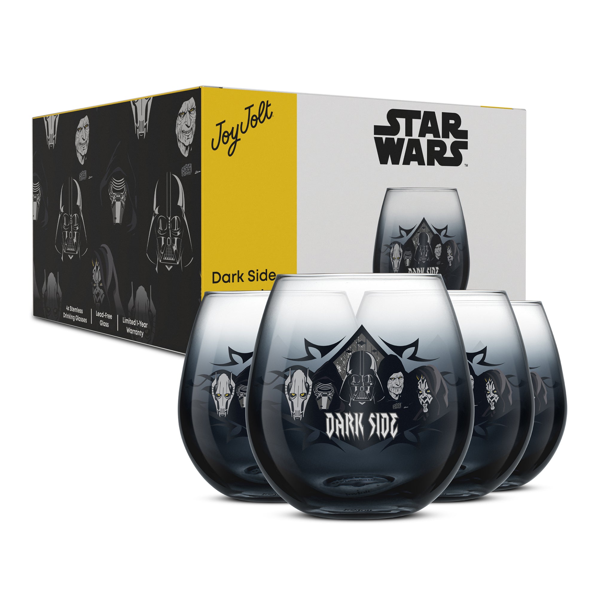 joyjolt-star-wars-dark-side-stemless-drinking-glasses-set-of-4-15oz image 8