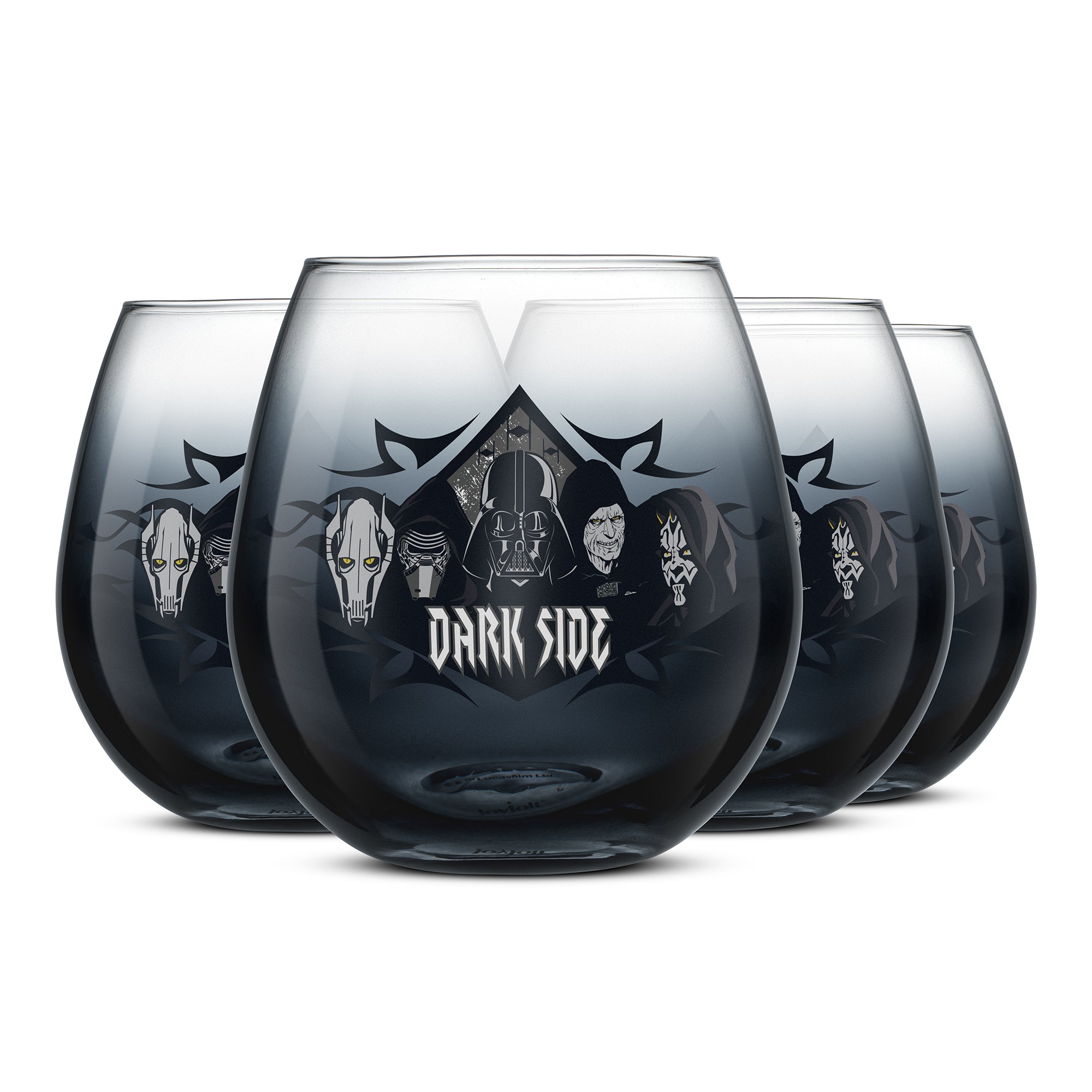 joyjolt-star-wars-dark-side-stemless-drinking-glasses-set-of-4-15oz image 1