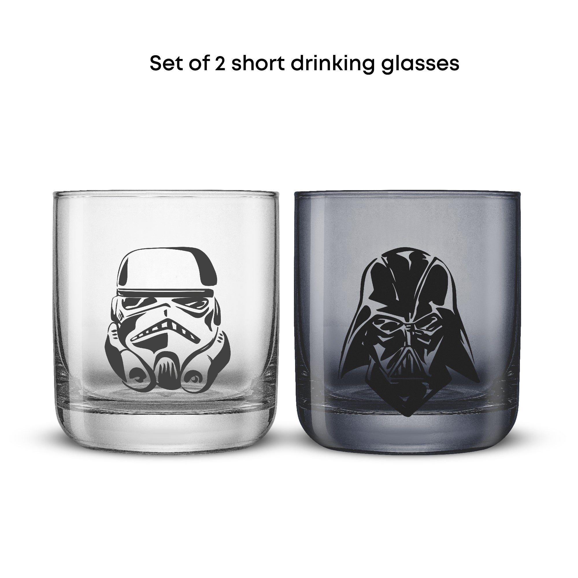 joyjolt-star-wars-dark-side-monochrome-short-drinking-glasses-set-of-2 image 5