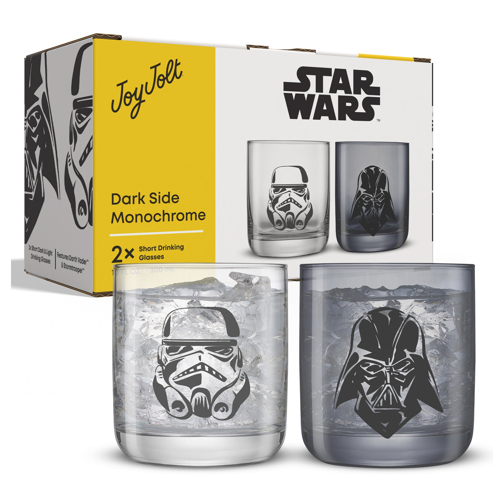 joyjolt-star-wars-dark-side-monochrome-short-drinking-glasses-set-of-2 image 8