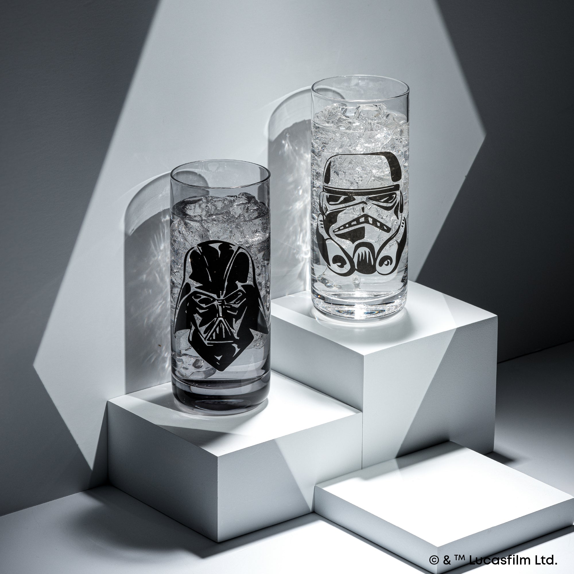 joyjolt-star-wars-dark-side-monochrome-tall-drinking-glasses-set-of-2-darth-vade image 2
