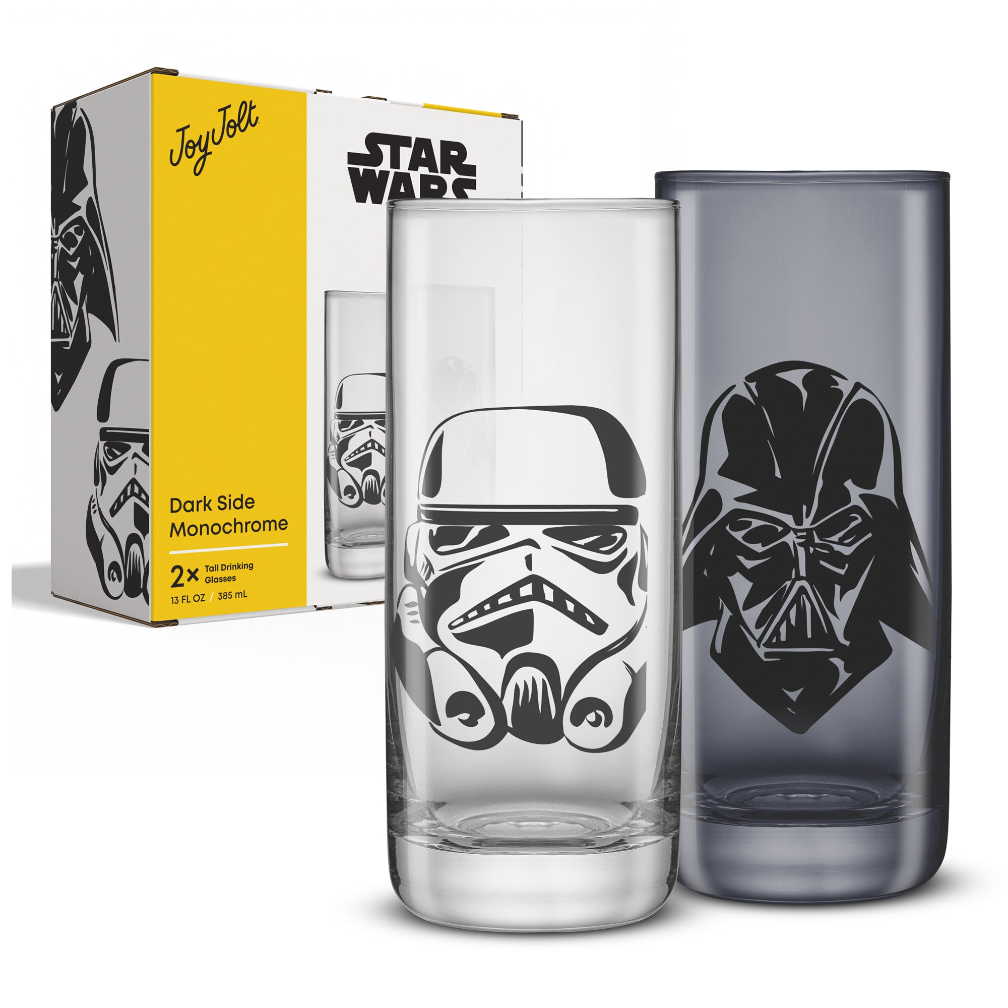 joyjolt-star-wars-dark-side-monochrome-tall-drinking-glasses-set-of-2-darth-vade image 7