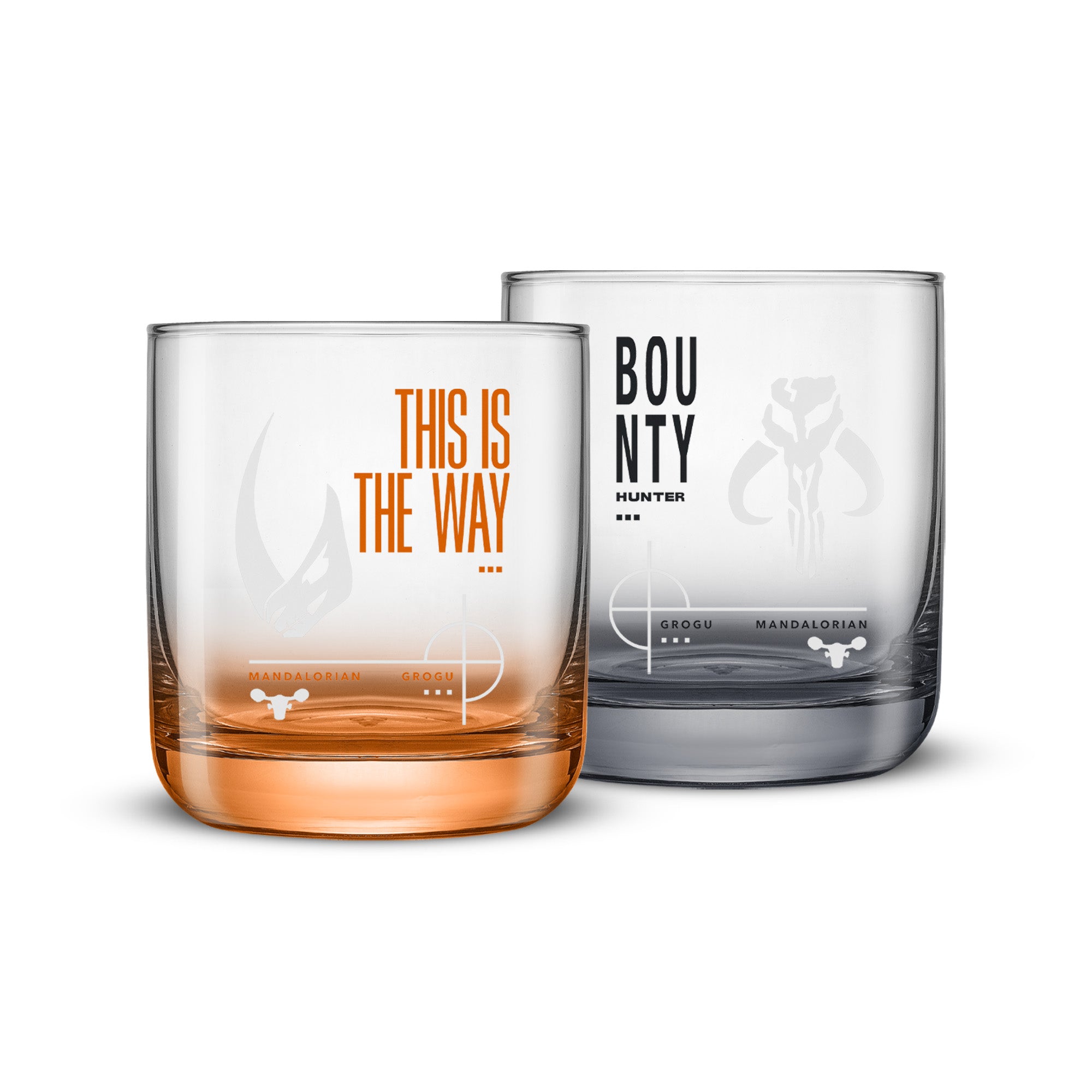 joyjolt-star-wars-bounty-mandalorian-short-drinking-glasses-10-oz-set-of-2 image 1